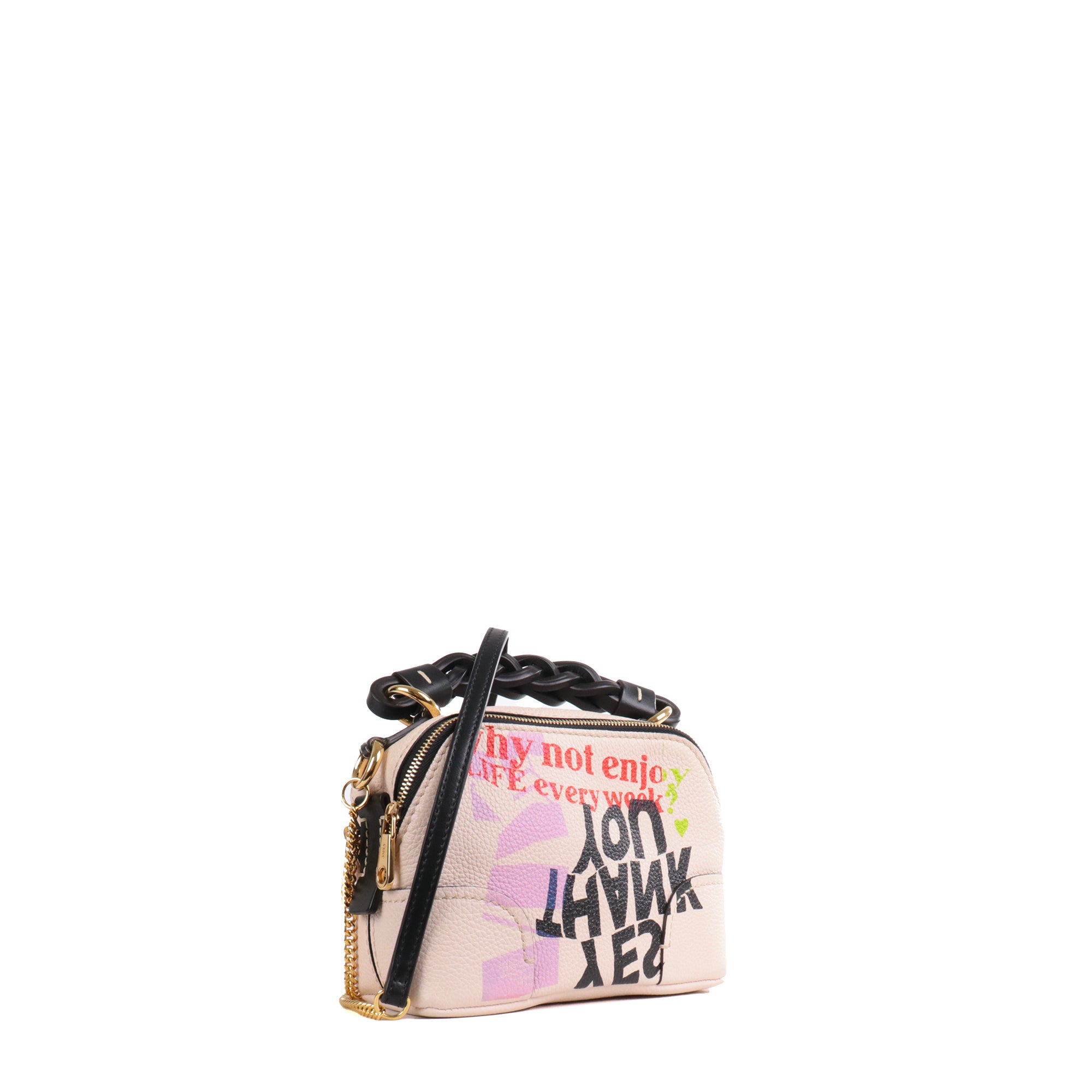 CHLOÉ - Sac à bandoulière Daria Chloé x Corita mini en cuir grainé beige