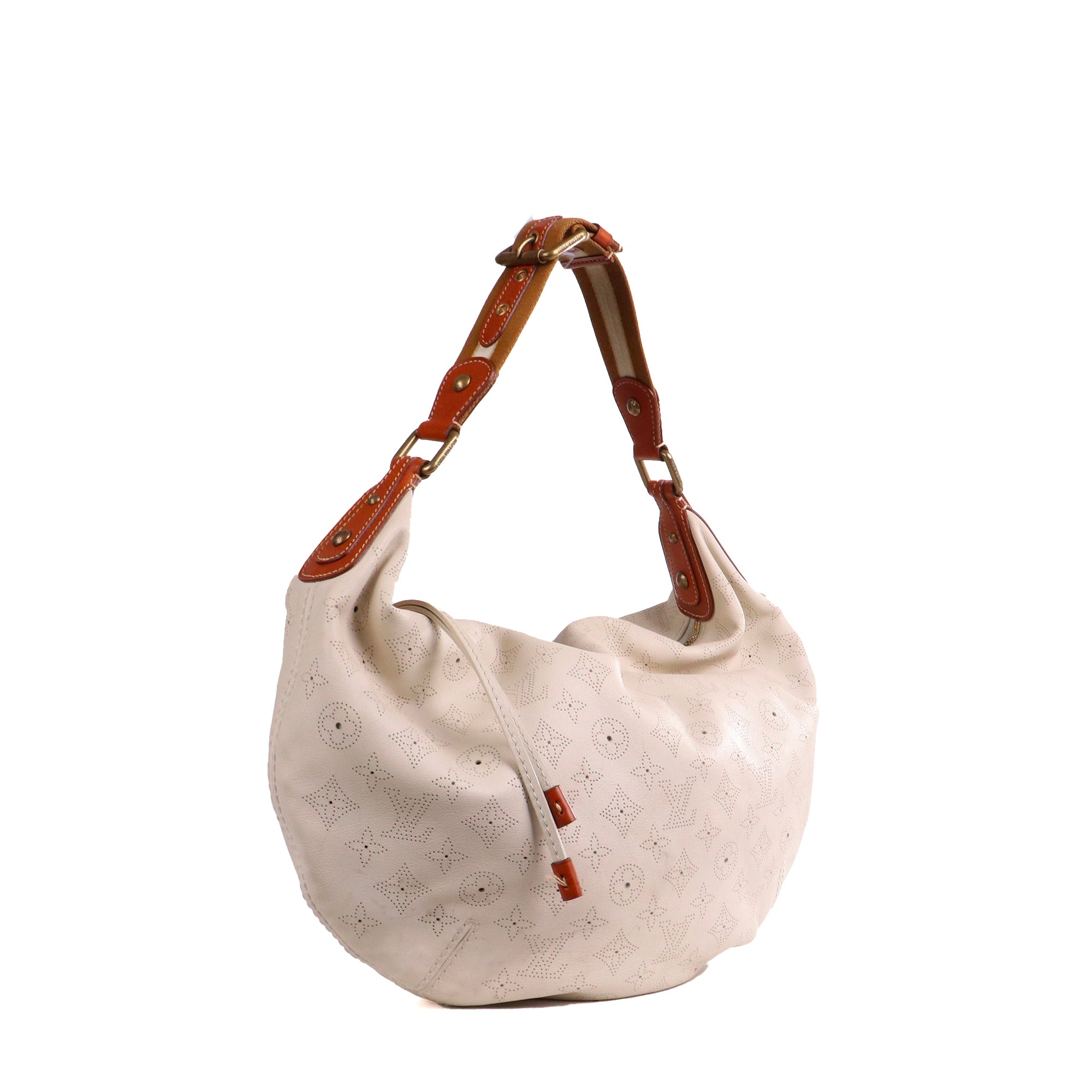 LOUIS VUITTON - Sac à épaule Onatah Louis Vuitton en cuir blanc