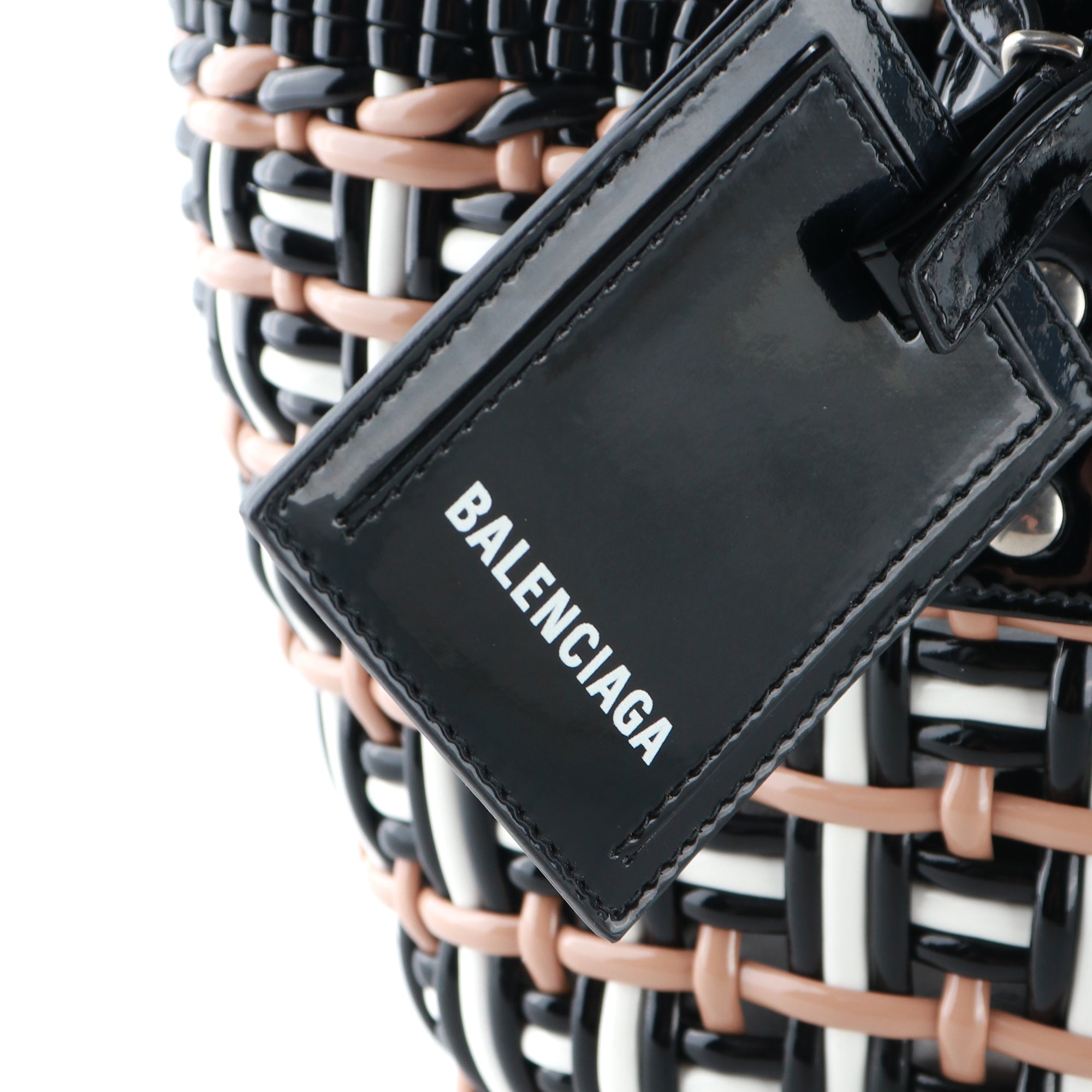BALENCIAGA - Sac cabas Bistro XS tricolore en plastique
