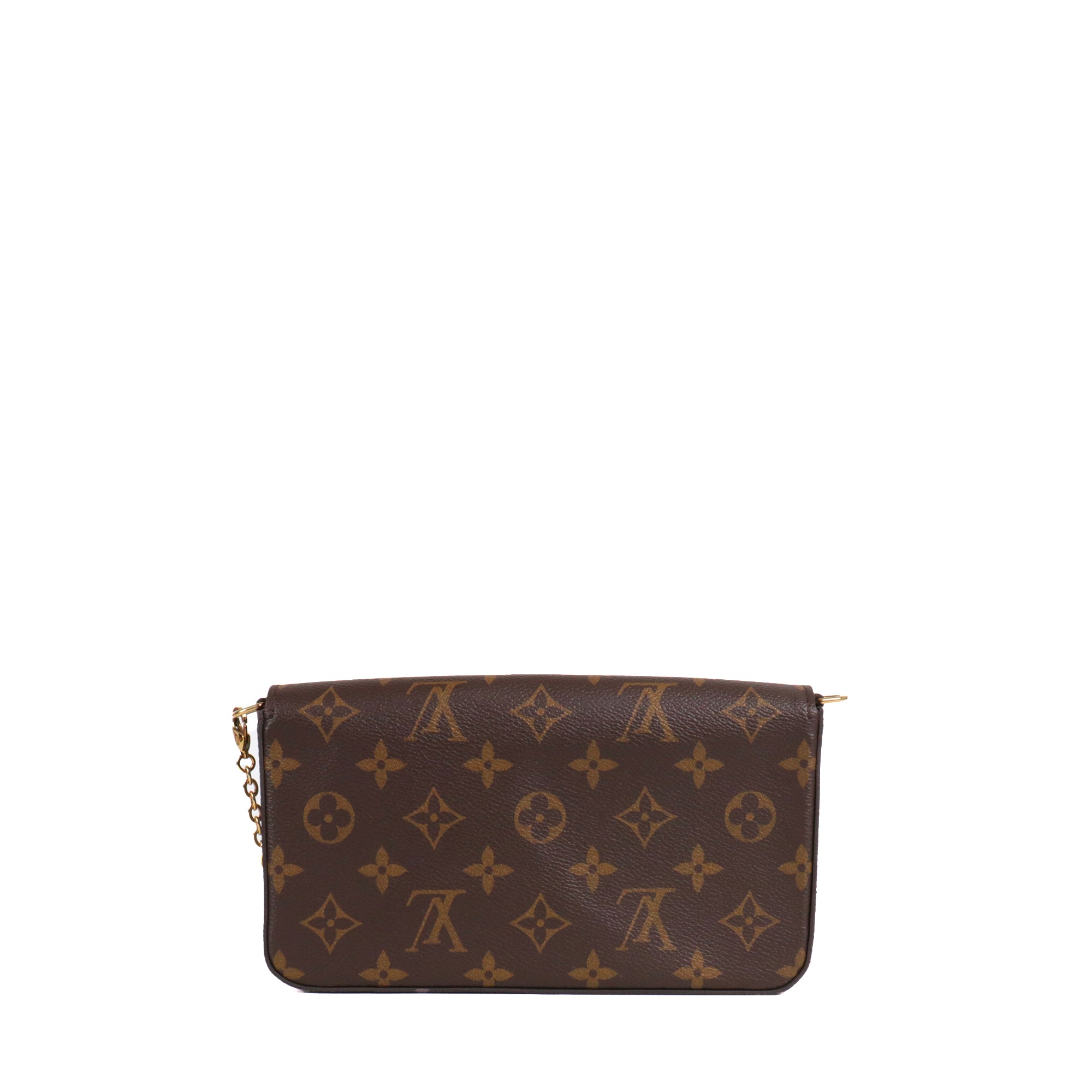 LOUIS VUITTON - Pochette Félicie Louis Vuitton en toile monogrammée marron