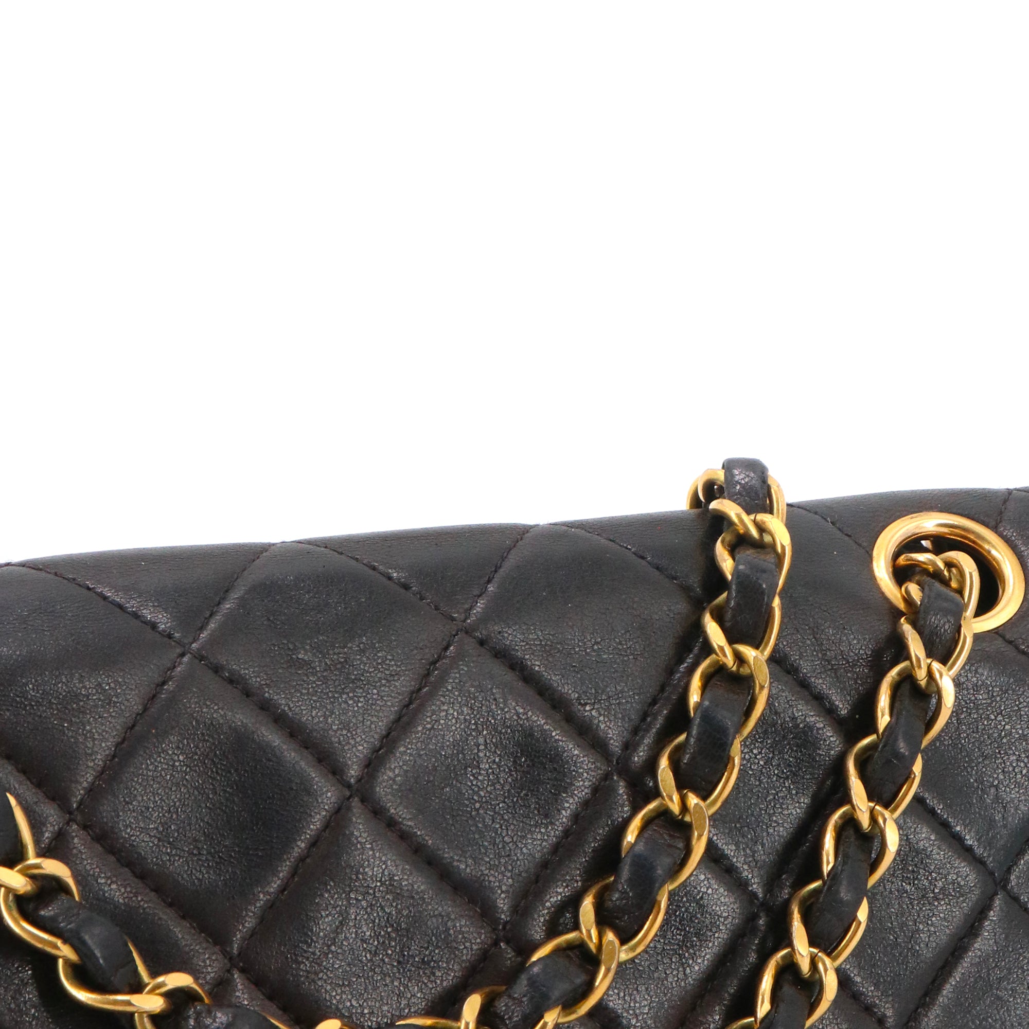 CHANEL - Sac à main Classique/Timeless Chanel 11.12 double flap Chanel en cuir lisse noir vintage