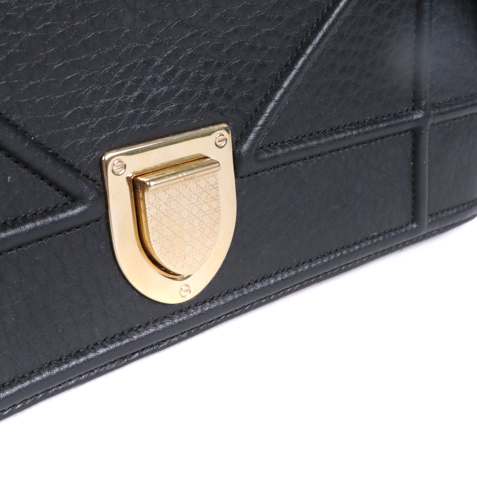 DIOR - Sac à bandoulière Diorama Dior en cuir grainé noir