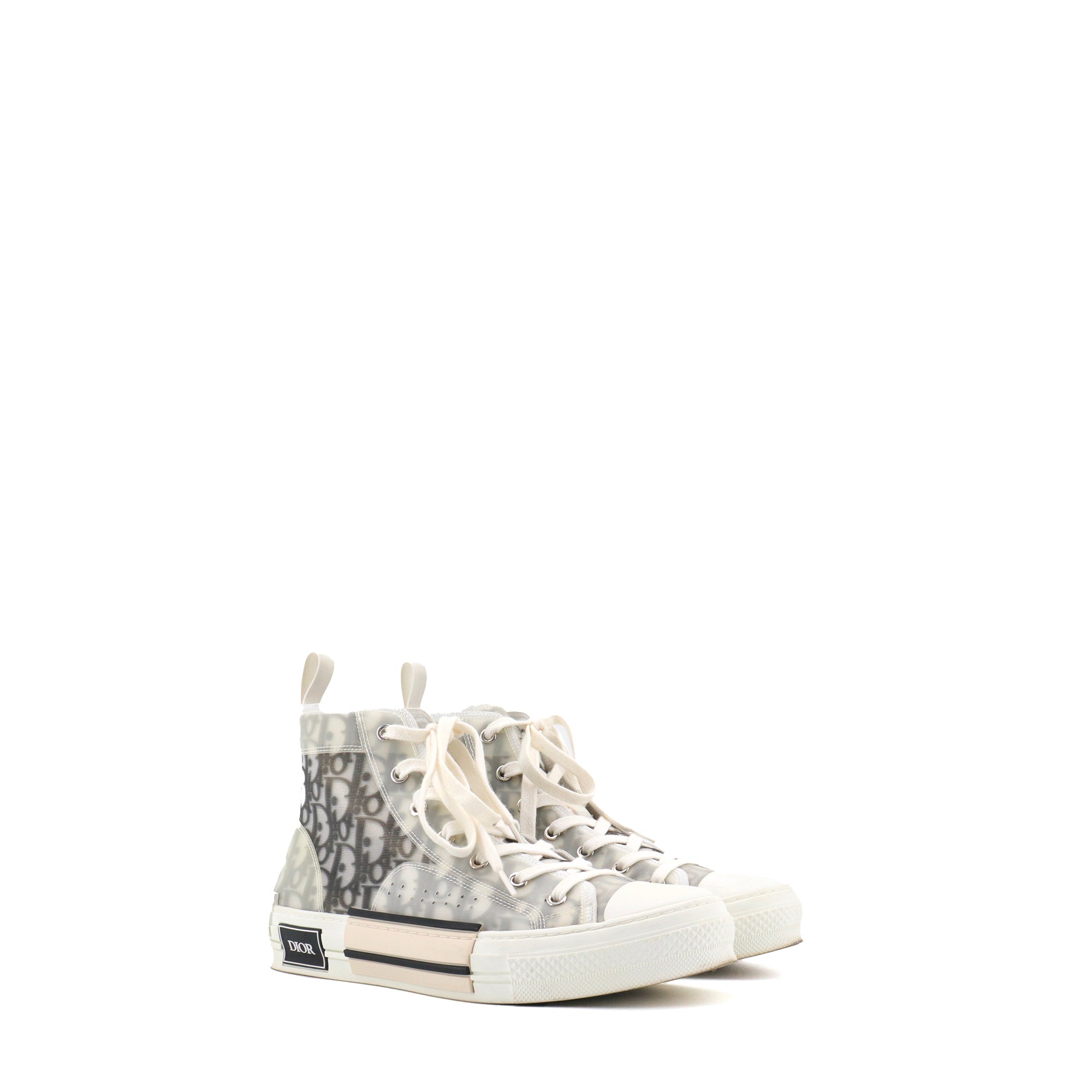 DIOR - Sneakers B23 Dior Haute en toile oblique (T40,5)