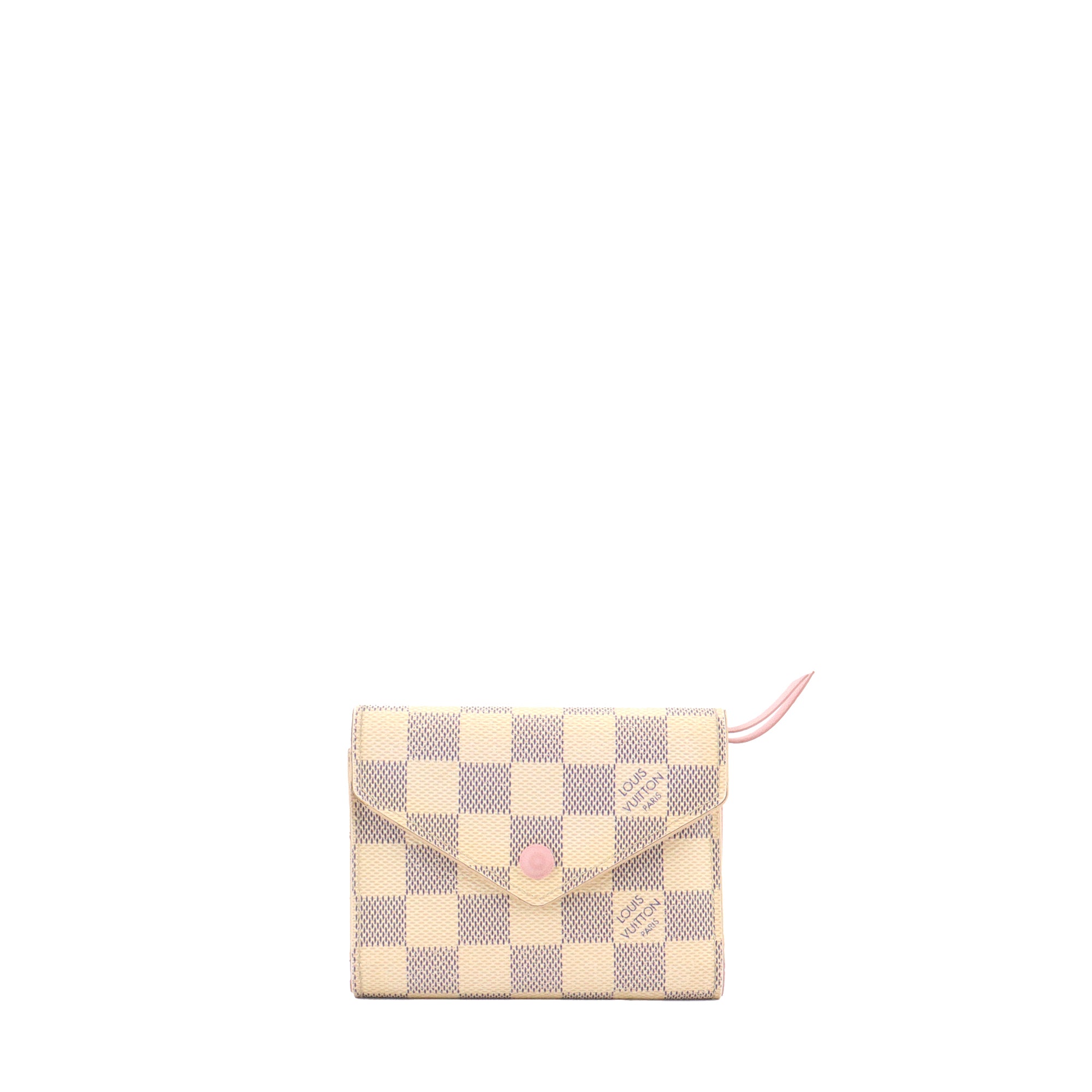 LOUIS VUITTON - Portefeuille Victorine Louis Vuitton en toile damier azur