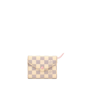 LOUIS VUITTON - Portefeuille Victorine Louis Vuitton en toile damier azur