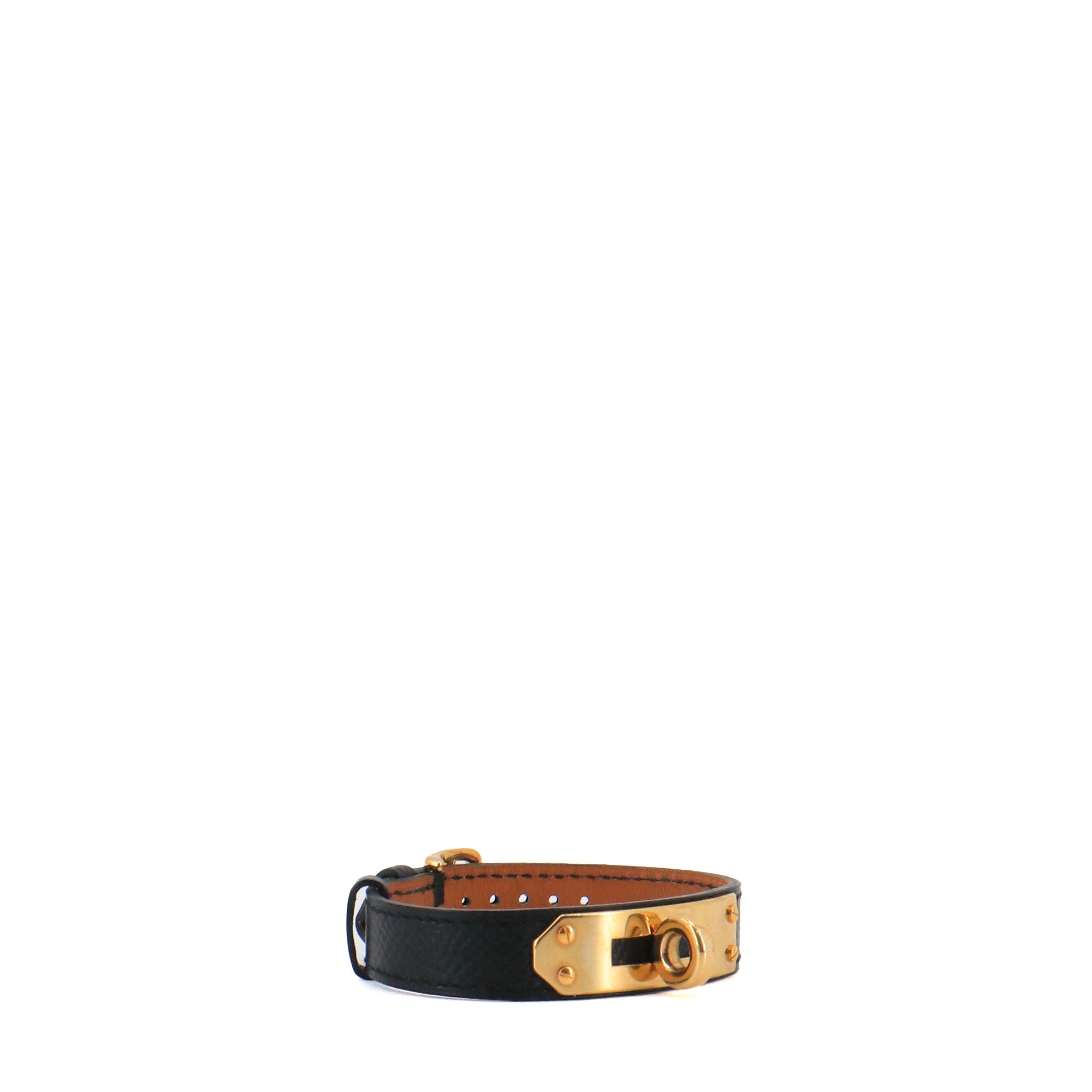 HERMÈS - Hermes Collier de Chien Bracelet in Pink Alligator Leather (T2)