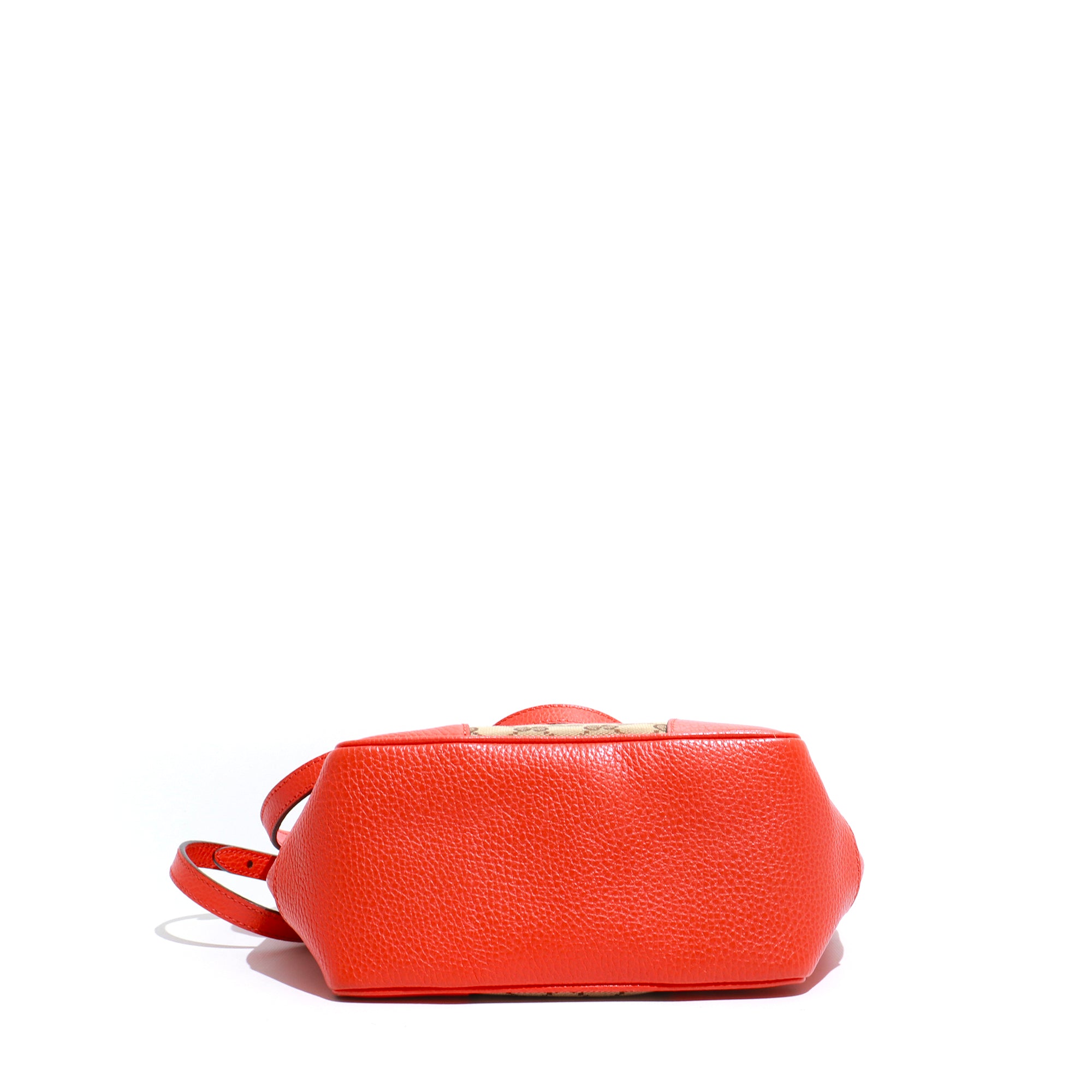 GUCCI - Sac à bandoulière Suprême GG en toile et cuir grainé orange