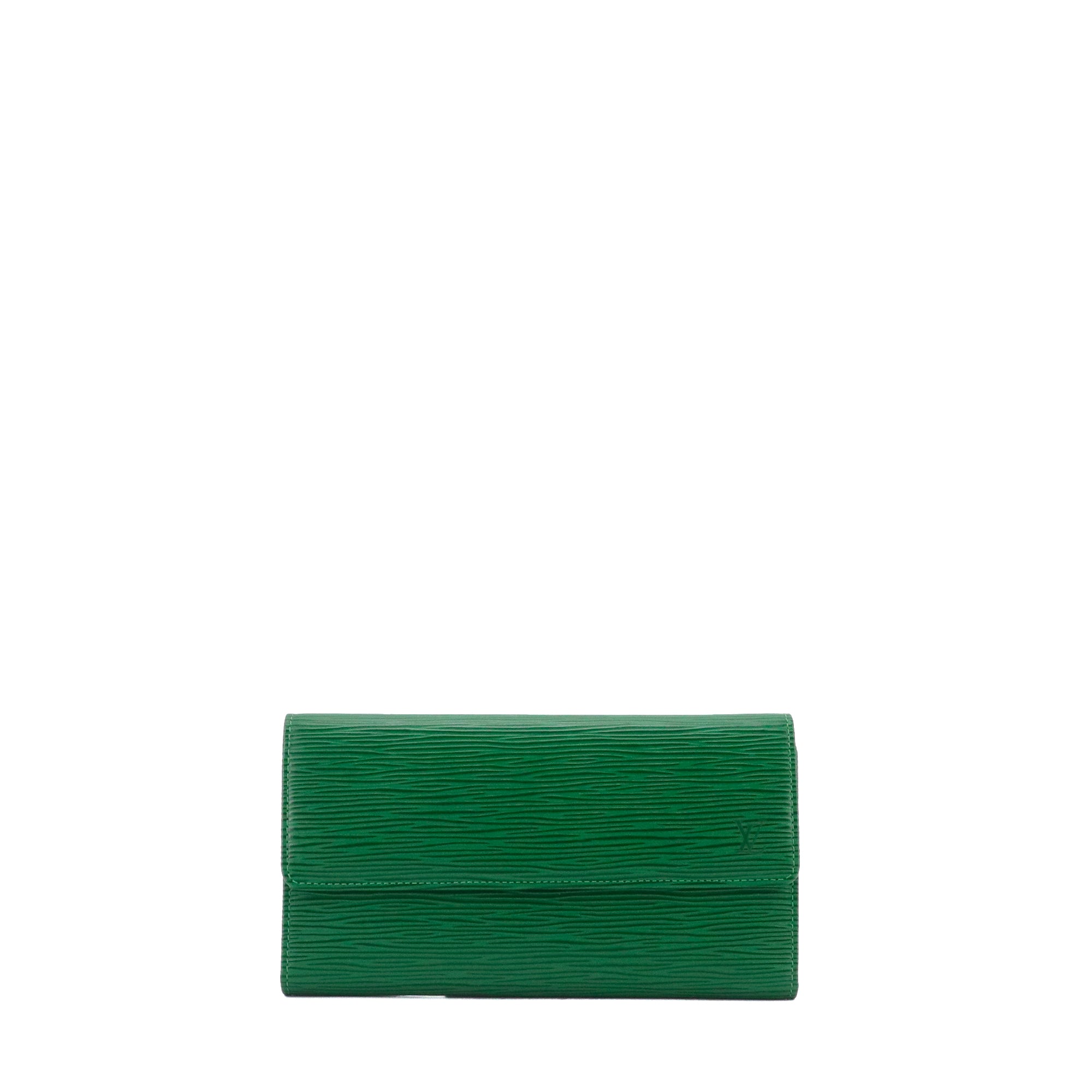 LOUIS VUITTON - Portefeuille Sarah Louis Vuitton cuir épi vert