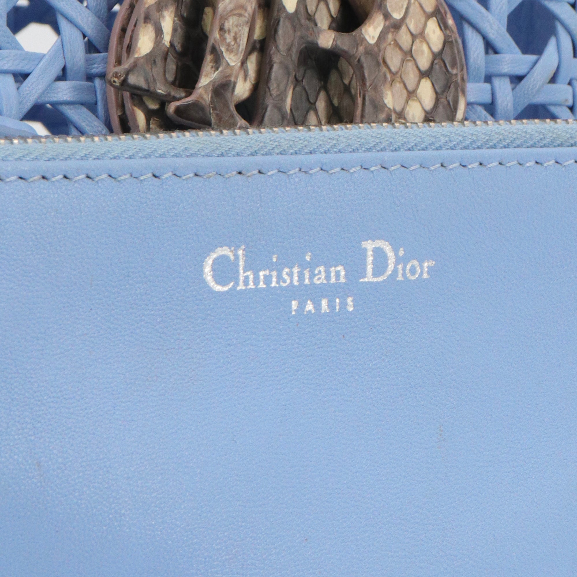 DIOR - Sac à main Lady Dior édition limitée en cuir exotique python