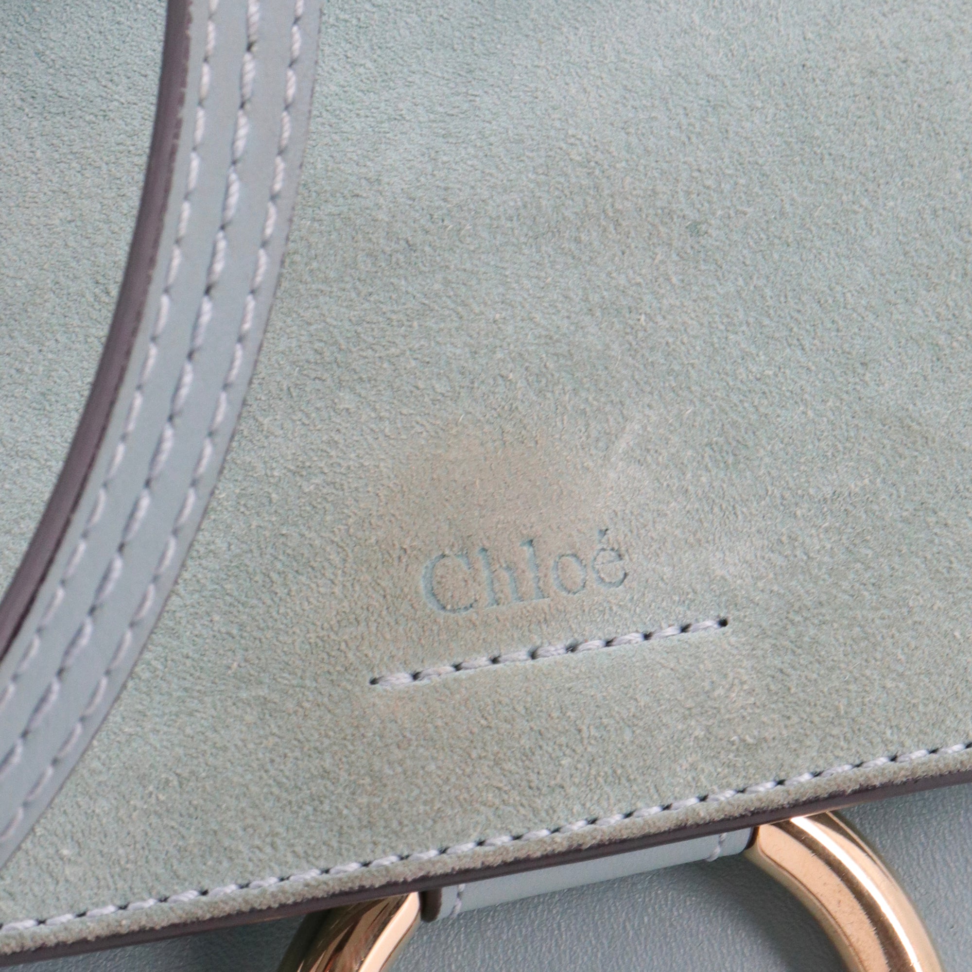 CHLOÉ - Sac à bandoulière Faye Chloé en cuir bleu