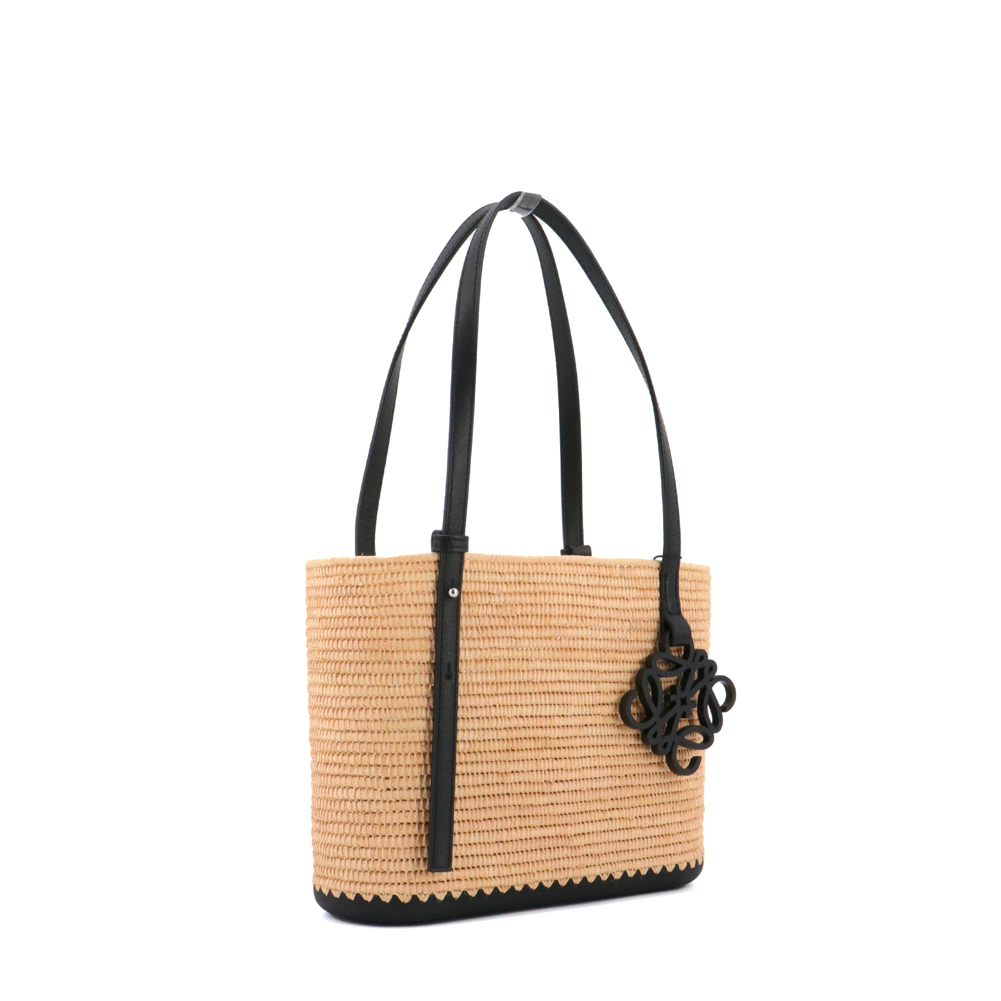 LOEWE - Sac à main Panier Square Basket Loewe en raphia beige