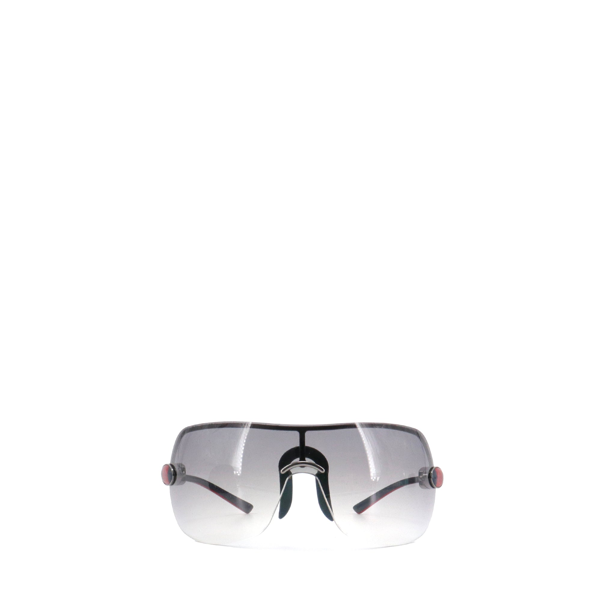 GUCCI - Lunettes de soleil Masque Gucci en métal gris