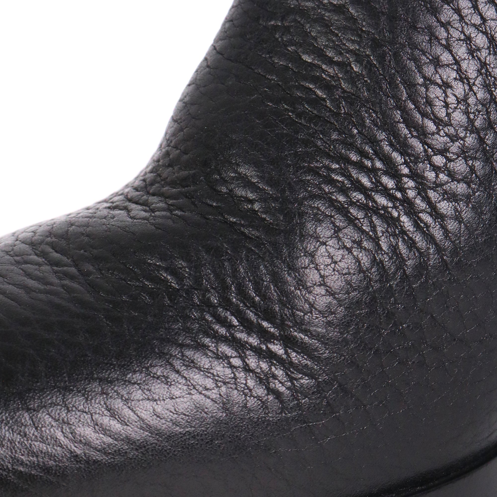 VALENTINO - Bottines Vlogo Valentino en cuir grainé noir (T38)