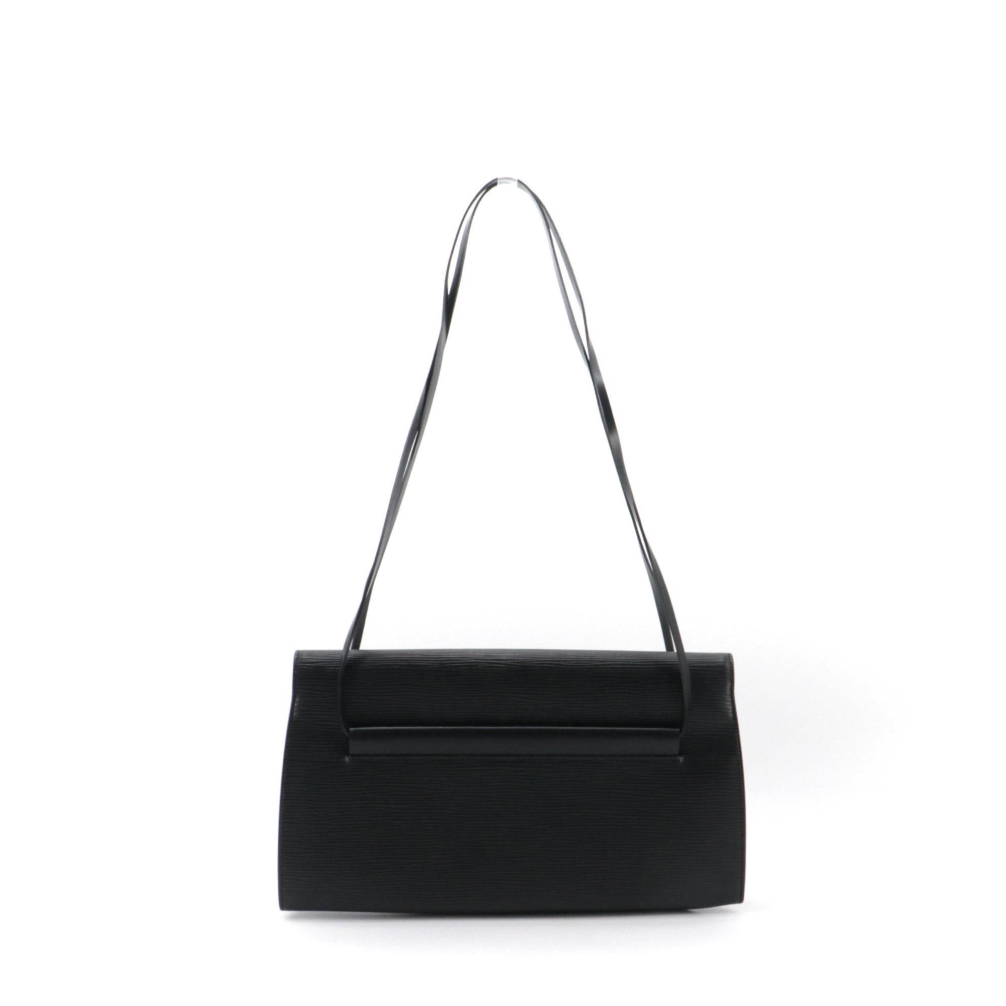LOUIS VUITTON - Sac à épaule Dinard Louis Vuitton en cuir épi noir vintage