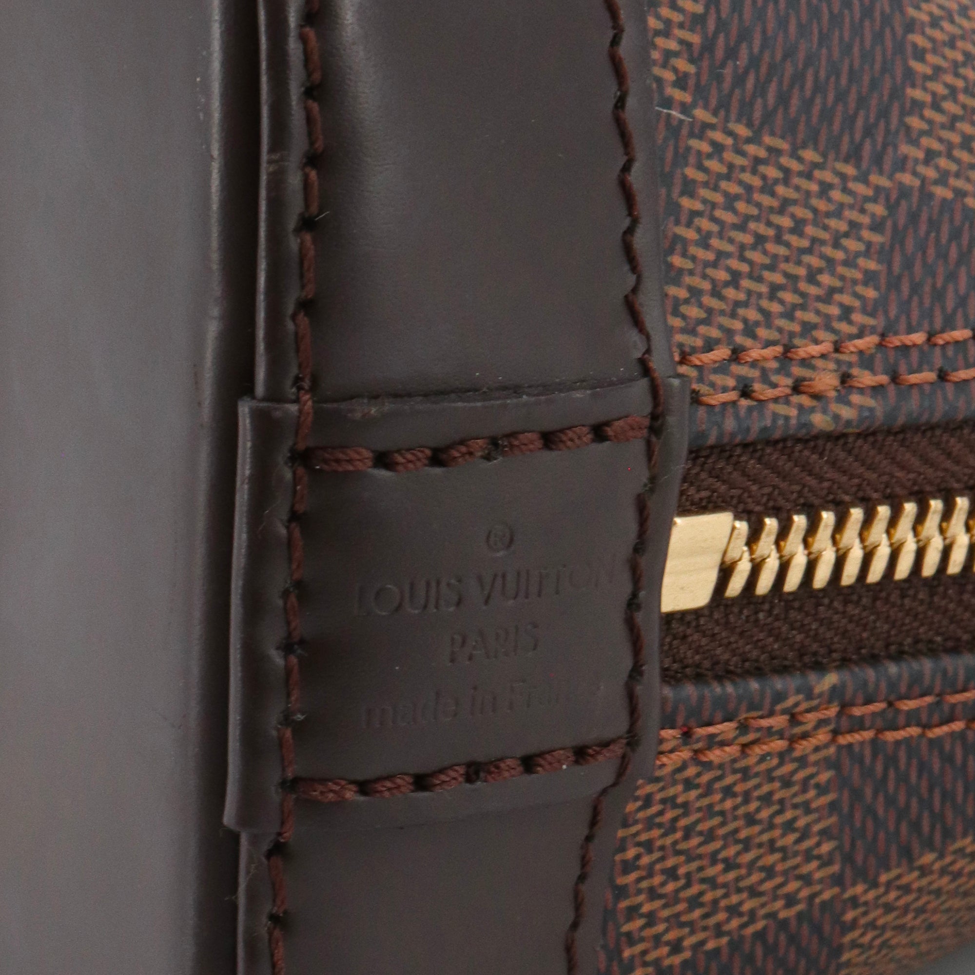 LOUIS VUITTON - Sac à bandoulière Alma BB Louis Vuitton en toile damier ébène
