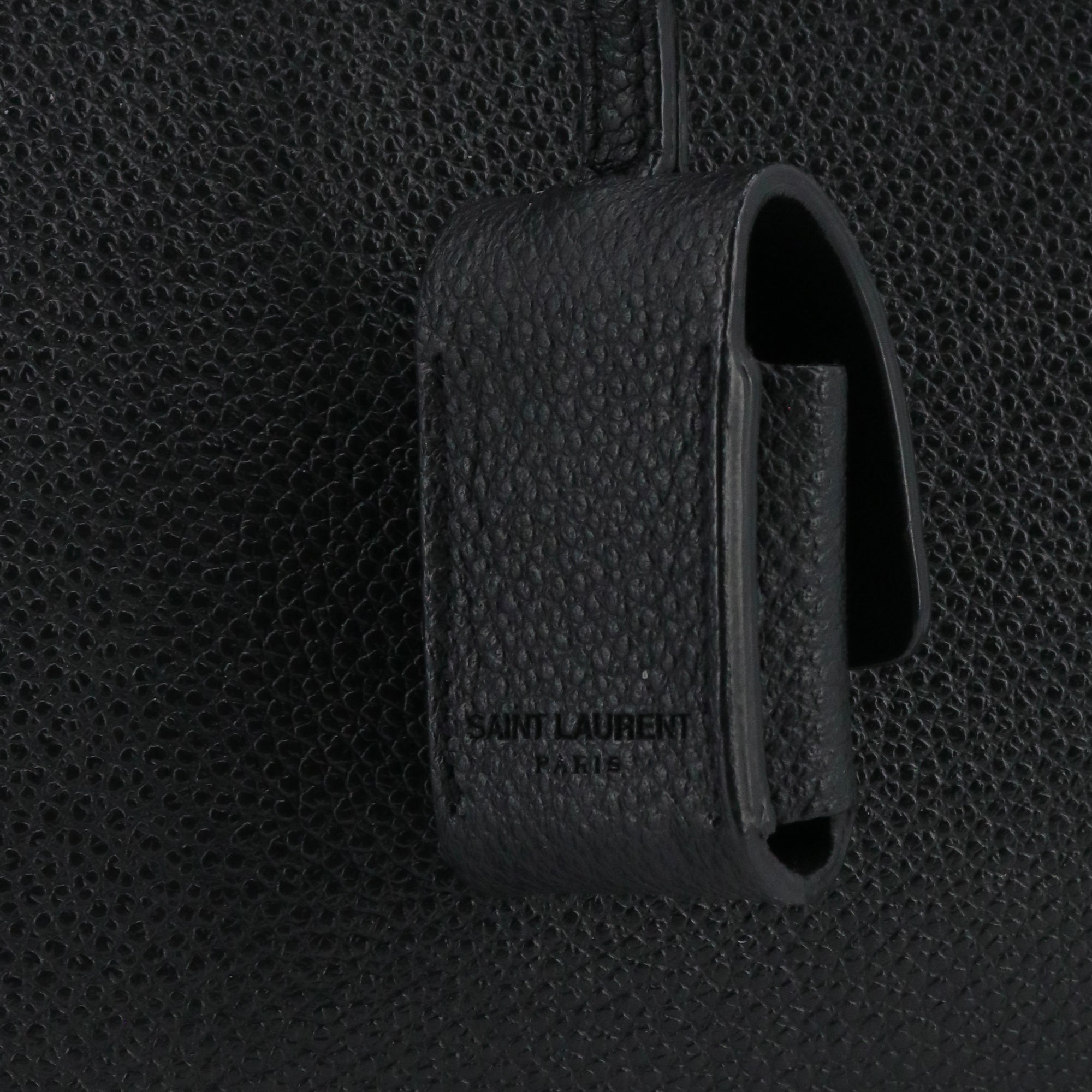 SAINT LAURENT - Sac de jour Saint Laurent médium en cuir grainé noir