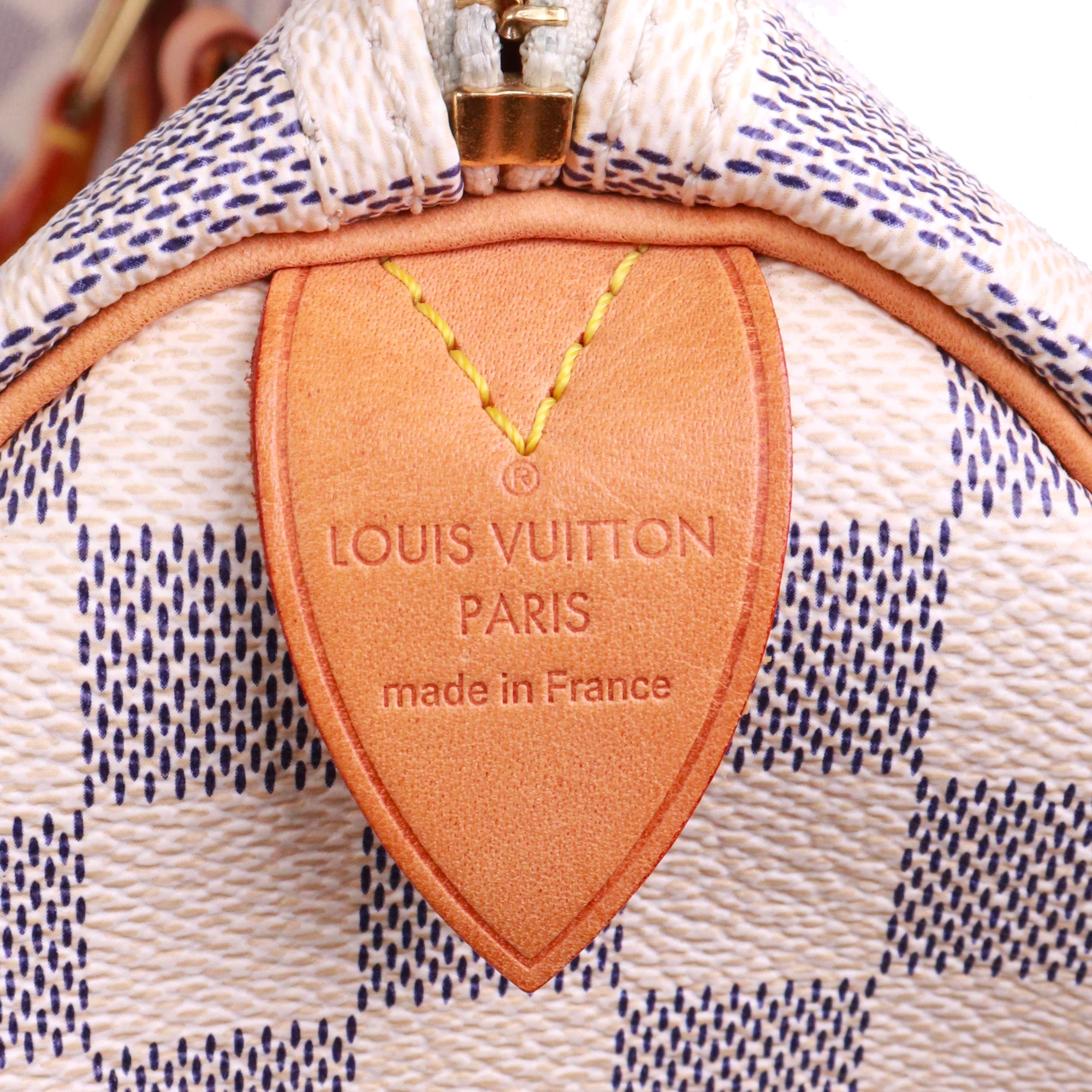 LOUIS VUITTON - Sac à main Speedy 35 Louis Vuitton en toile damier azur