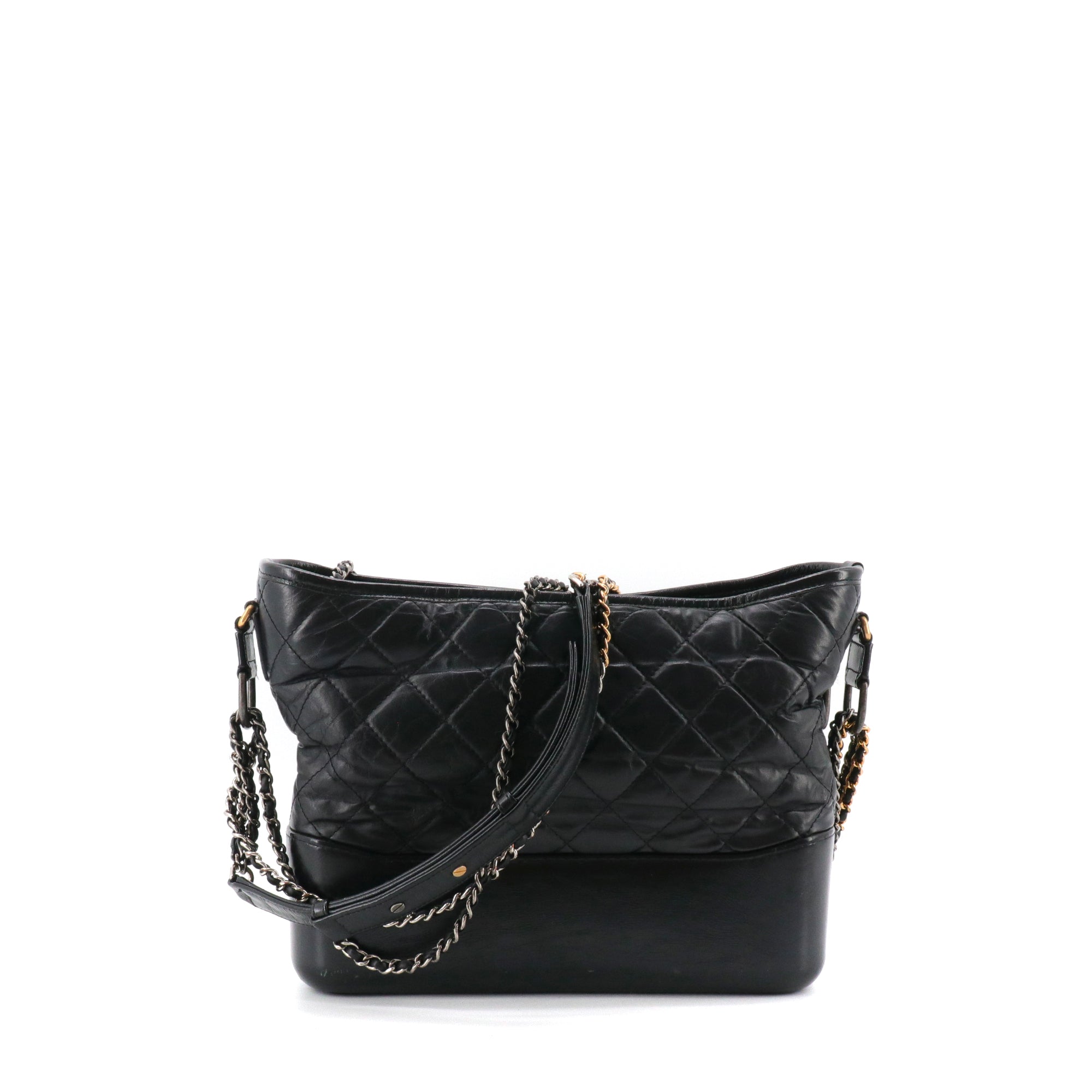 CHANEL - Sac à bandoulière Gabrielle GM Chanel en cuir noir