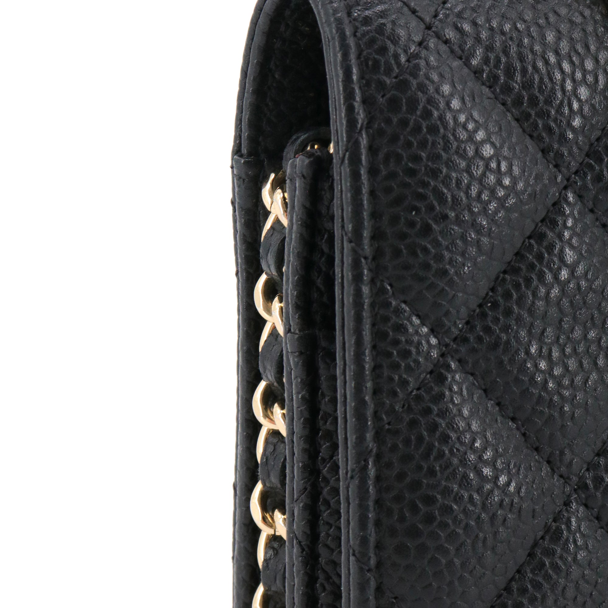CHANEL - Sac à bandoulière Wallet On Chain Classique /Timeless Chanel en cuir caviar noir