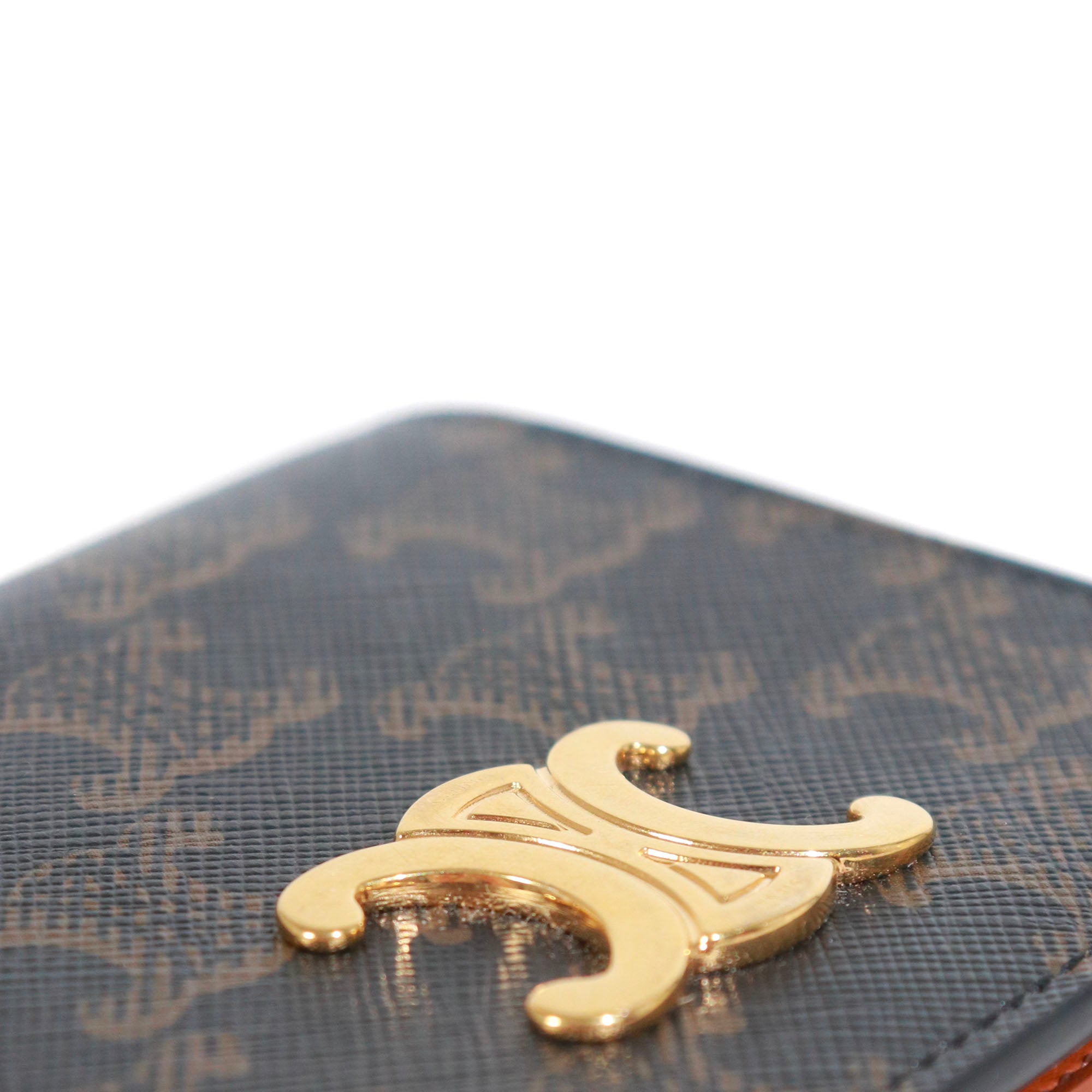 CELINE - Triomphe Compact Wallet in coated canvas