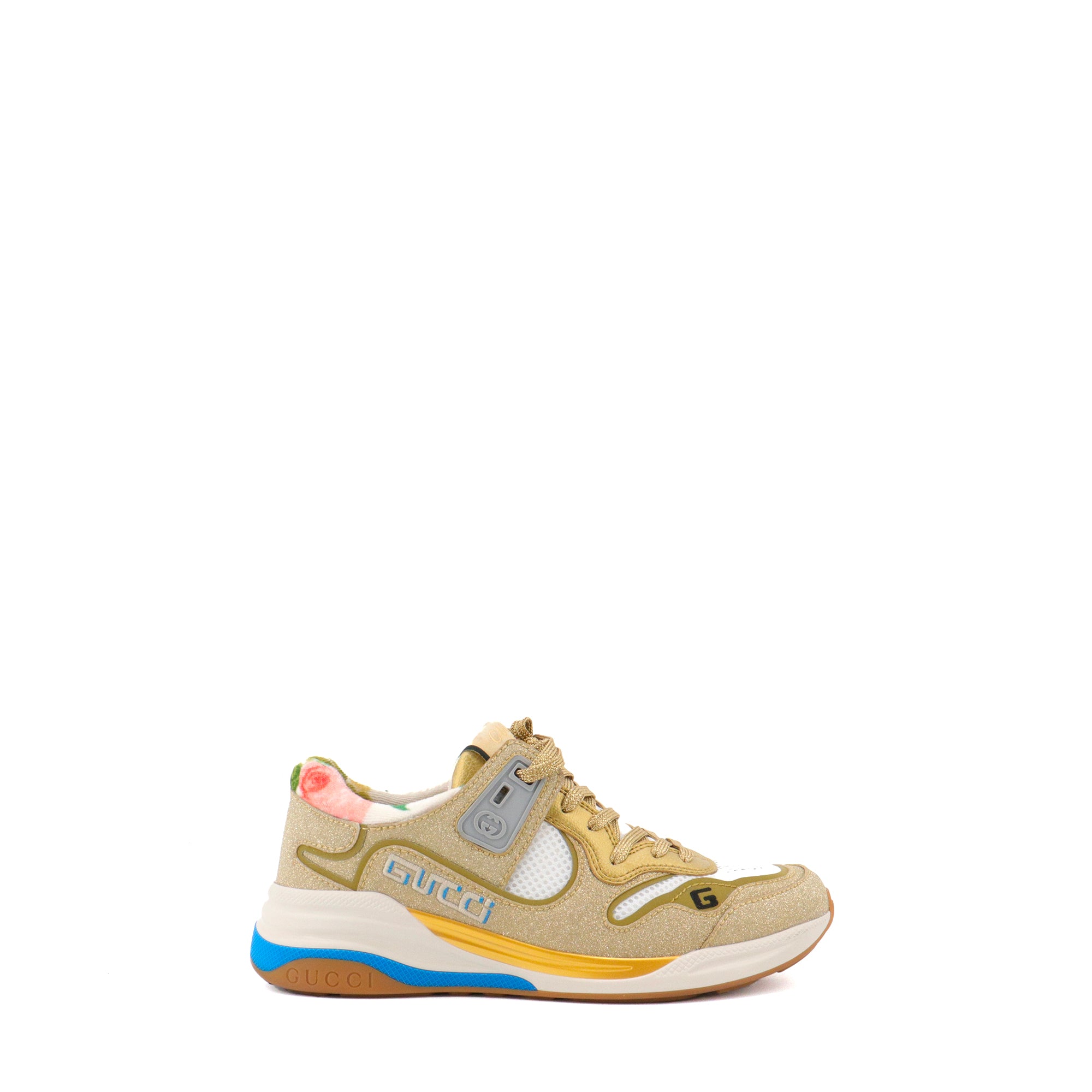 GUCCI - Gucci Ultrapace sneakers with gold glitter (T36)
