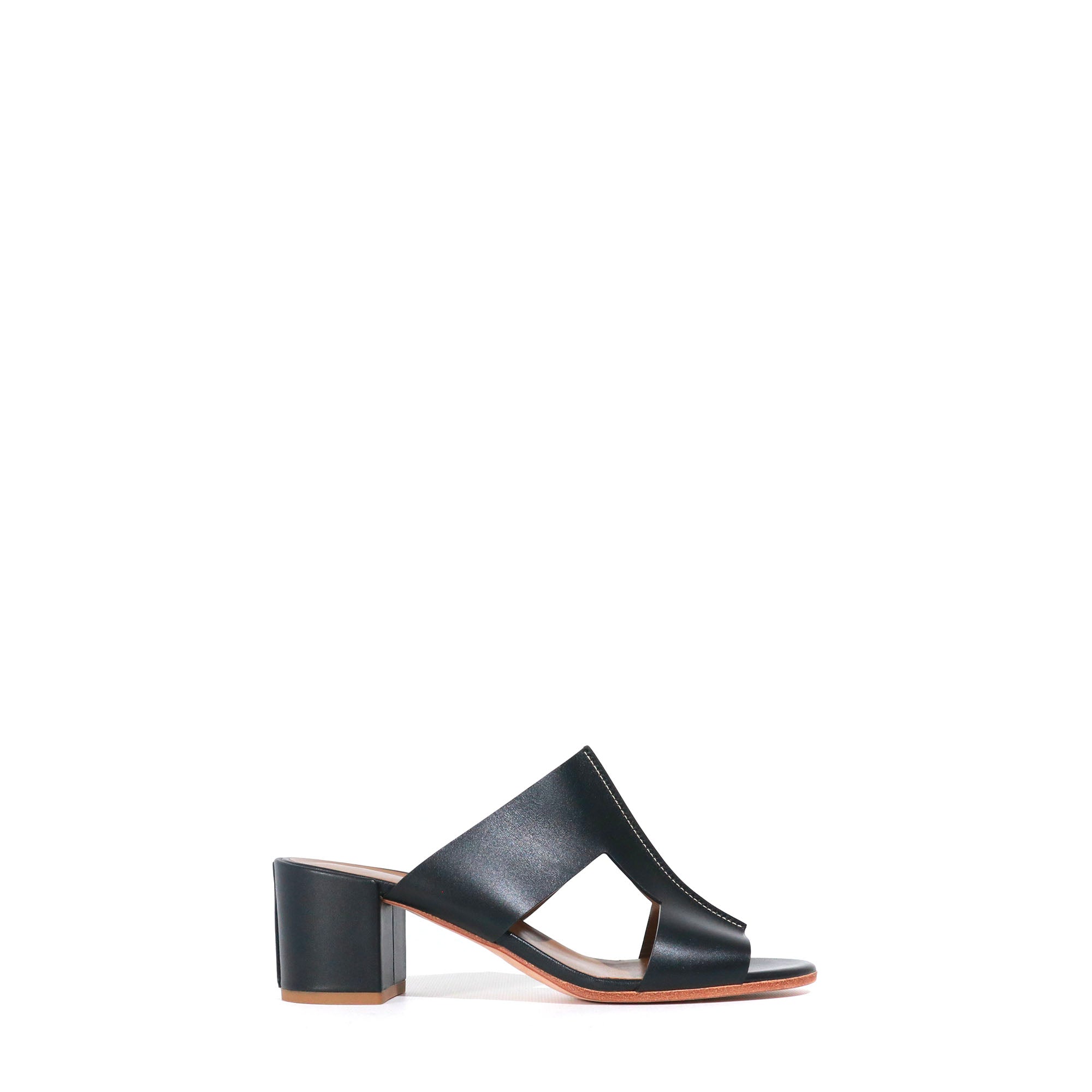 HERMÈS - Sandales Ostia Hermès en cuir noir (T37)