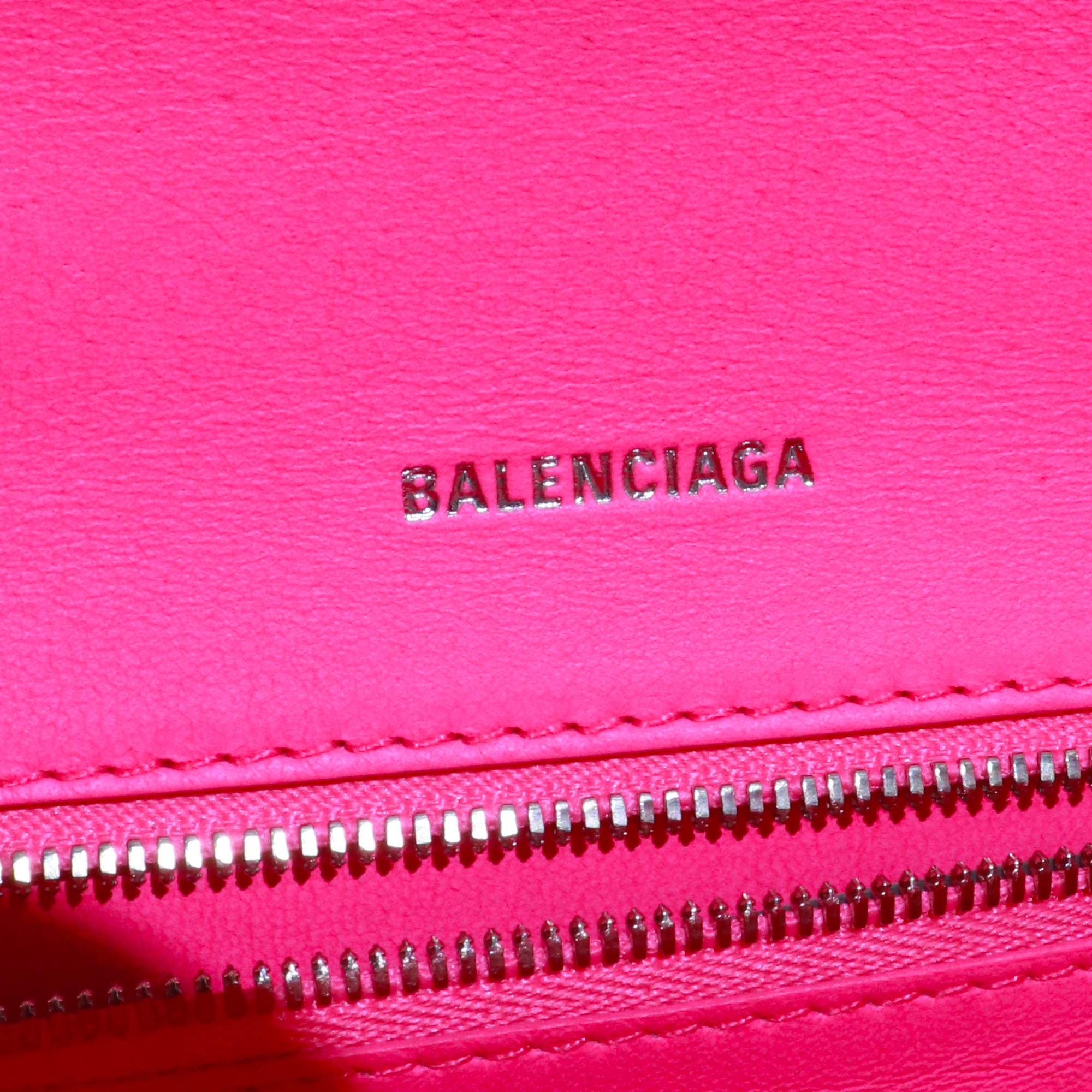BALENCIAGA - Hourglass Balenciaga Small Size shoulder bag in pink smooth leather