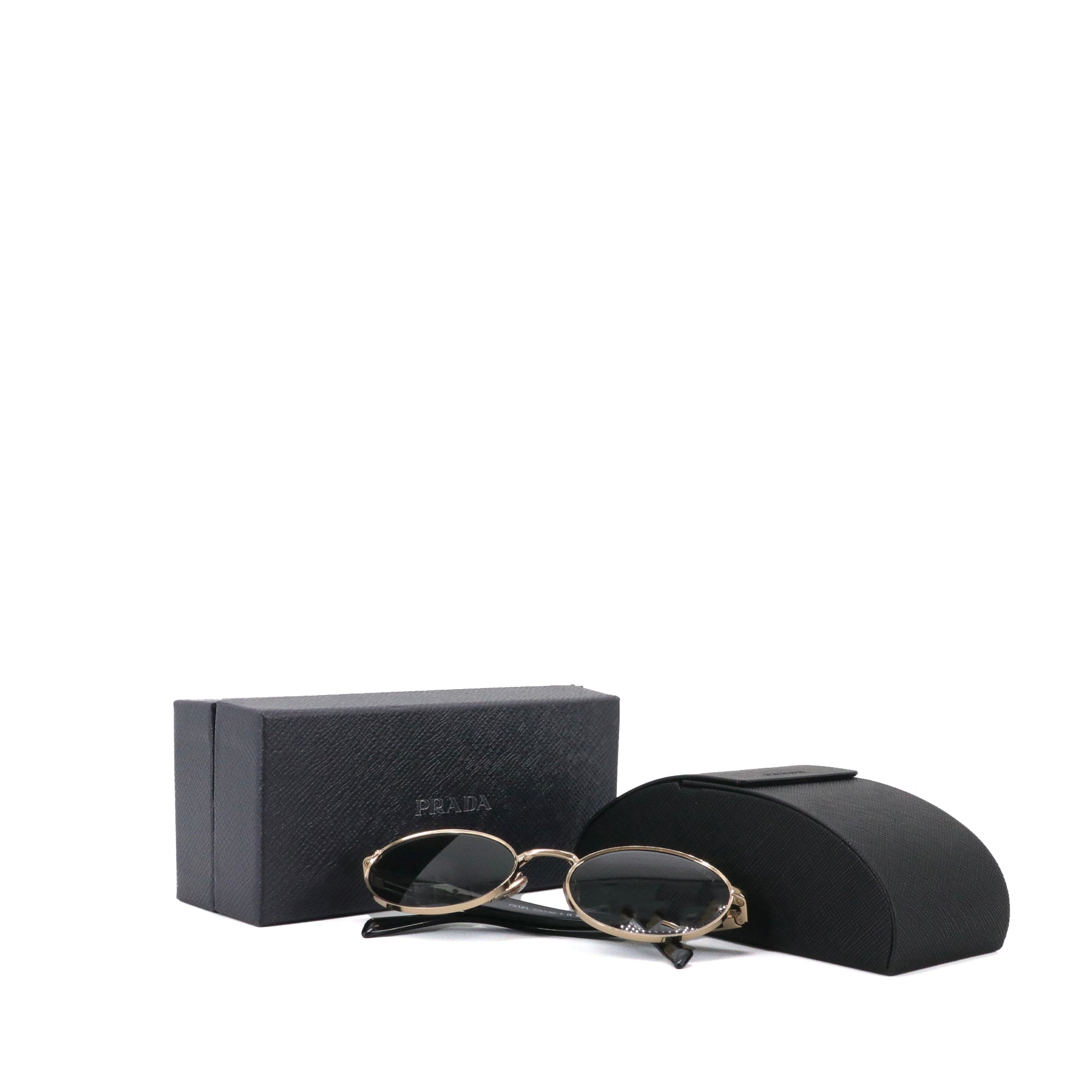 PRADA - Lunettes de soleil 65Z Prada en métal doré
