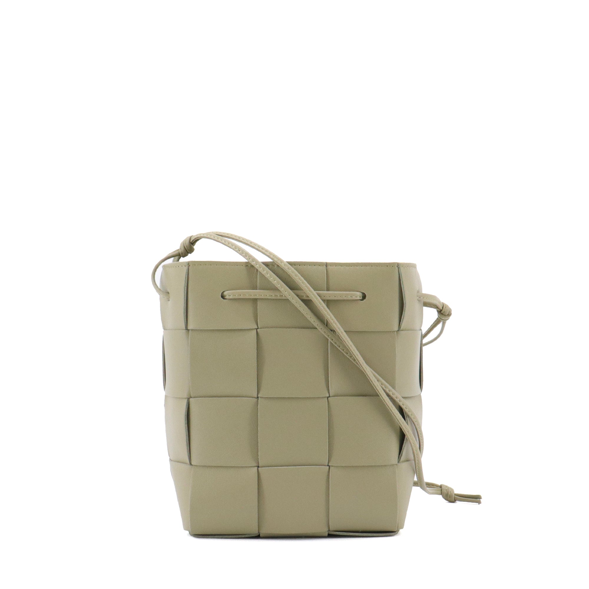 BOTTEGA VENETA - Bottega Veneta Bucket Cassette shoulder bag in sea green leather