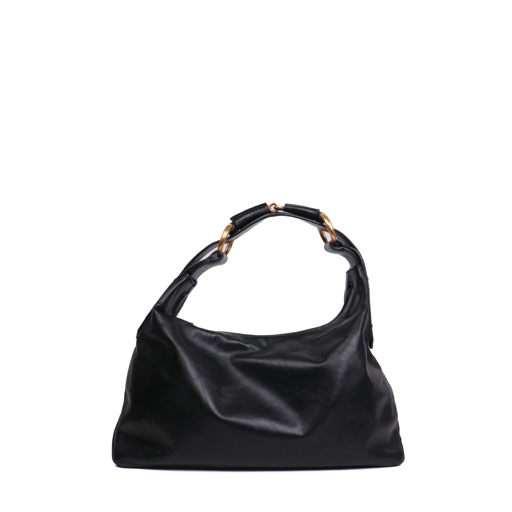 GUCCI - Sac à épaule Hobo Horsebit Gucci en cuir noir