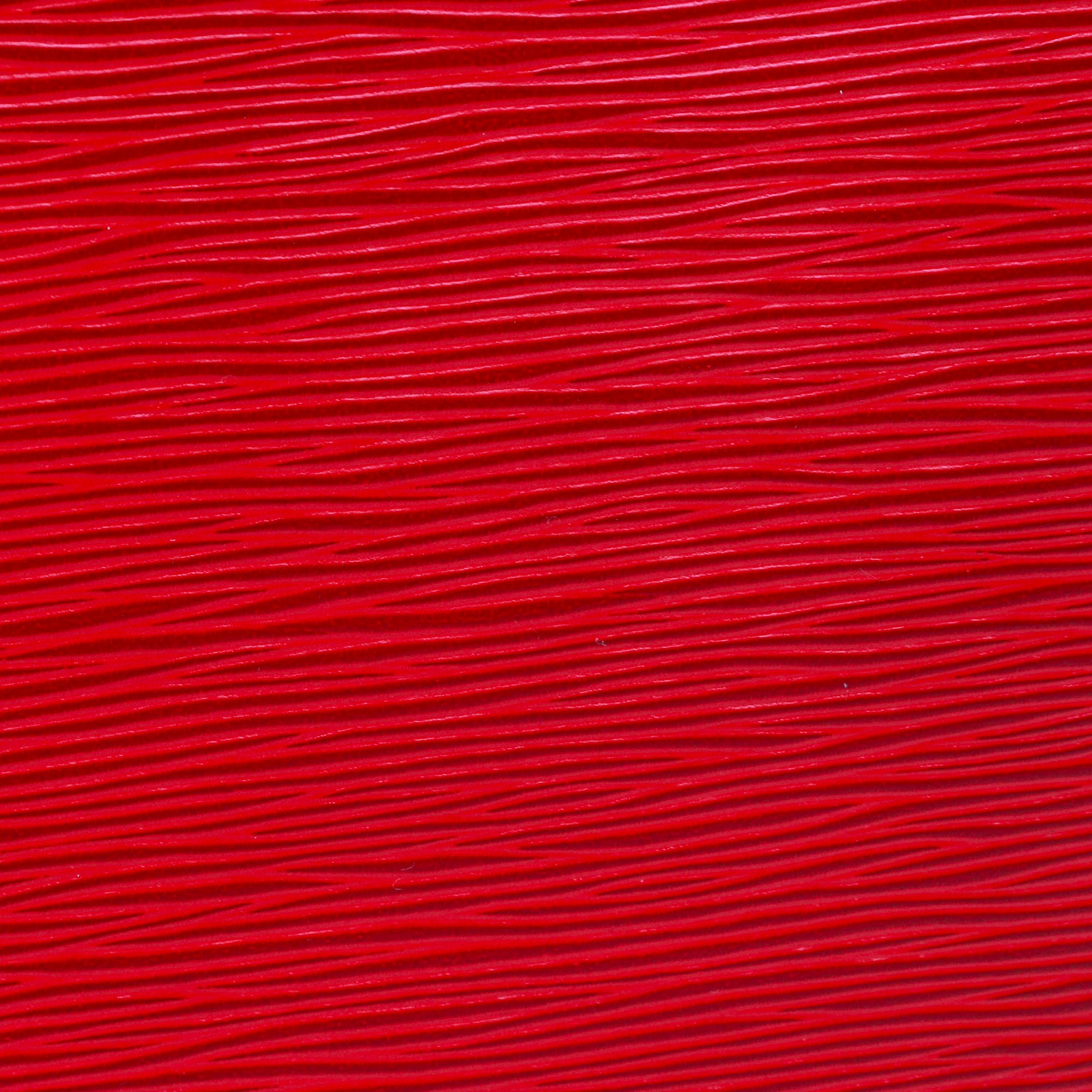 LOUIS VUITTON - Sac cabas plat GM Louis Vuitton en cuir épi rouge