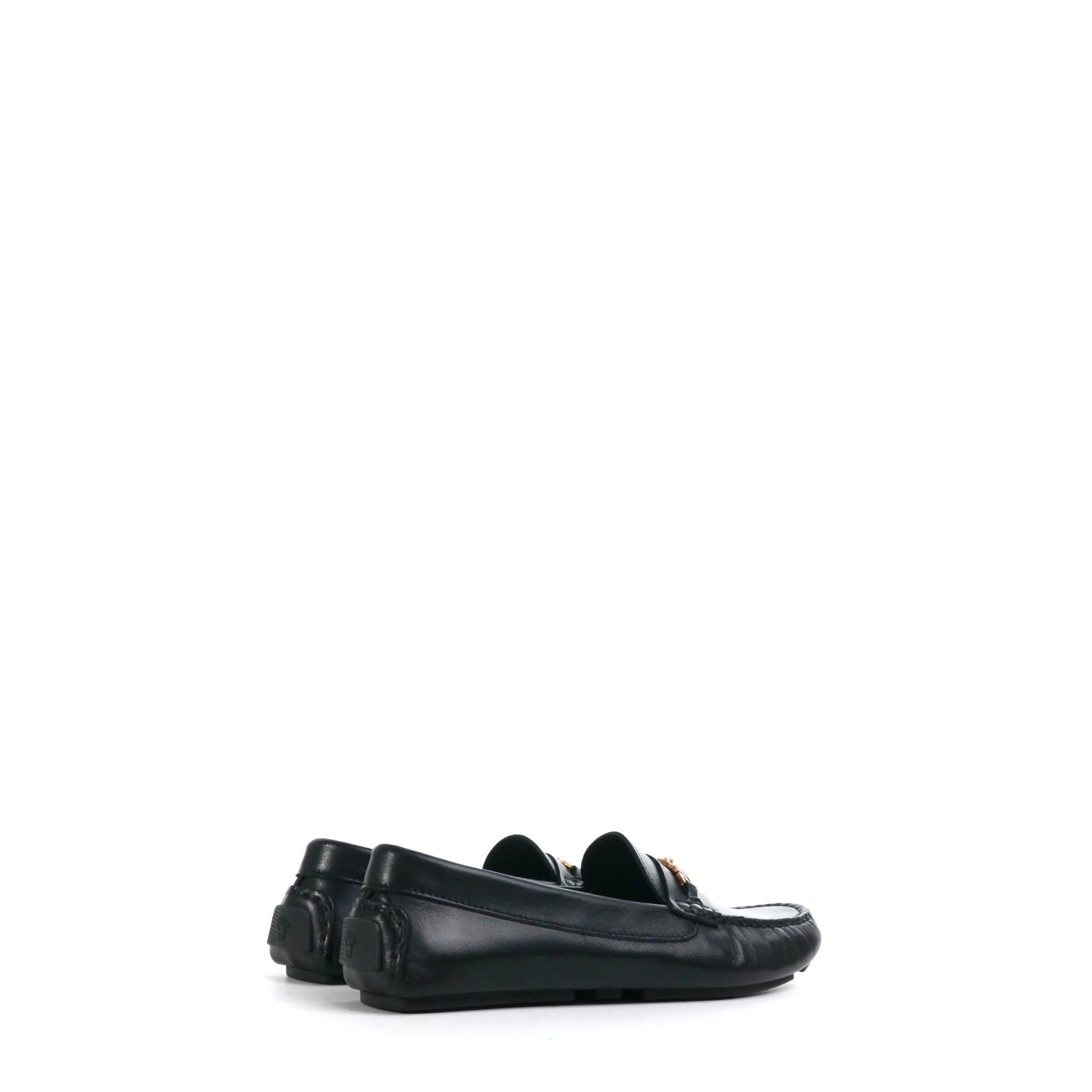 VERSACE - Mocassins Medaillon Versace en cuir noir (T37)
