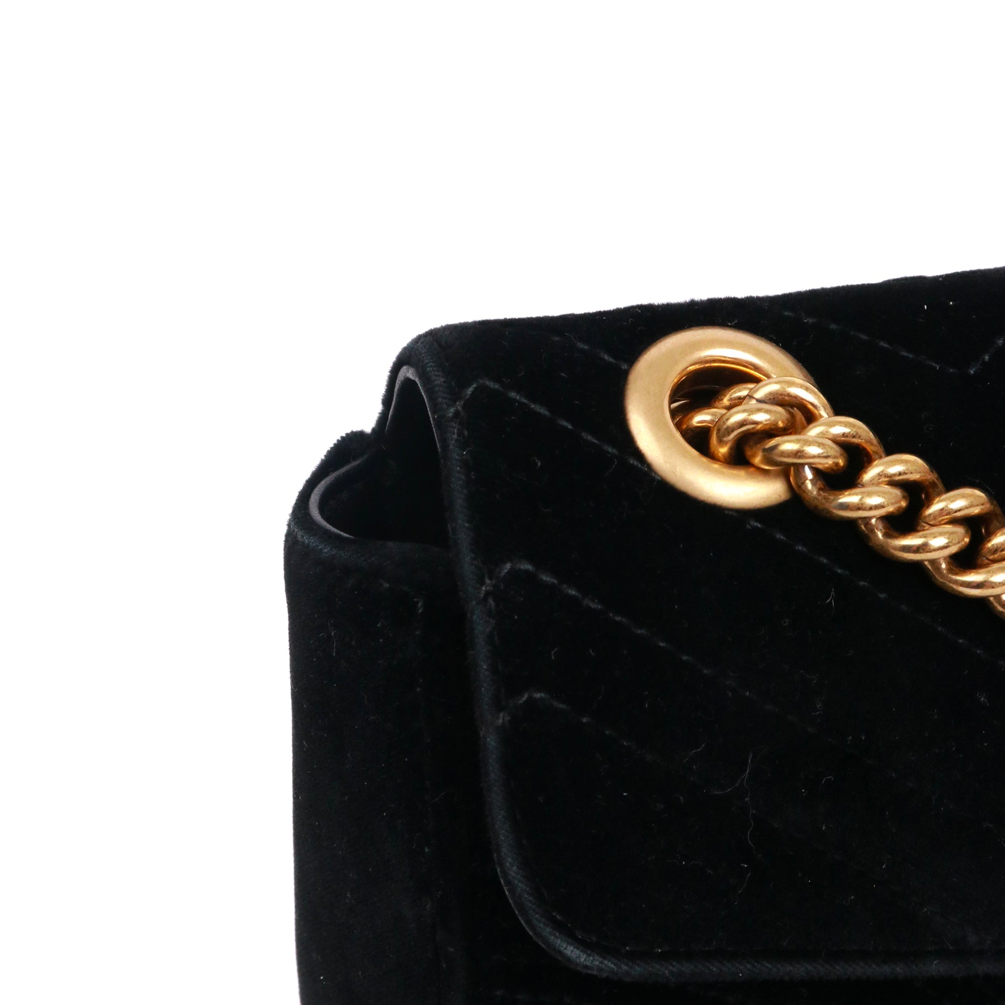 GUCCI - Sac à bandoulière GG Marmont Gucci en velours noir