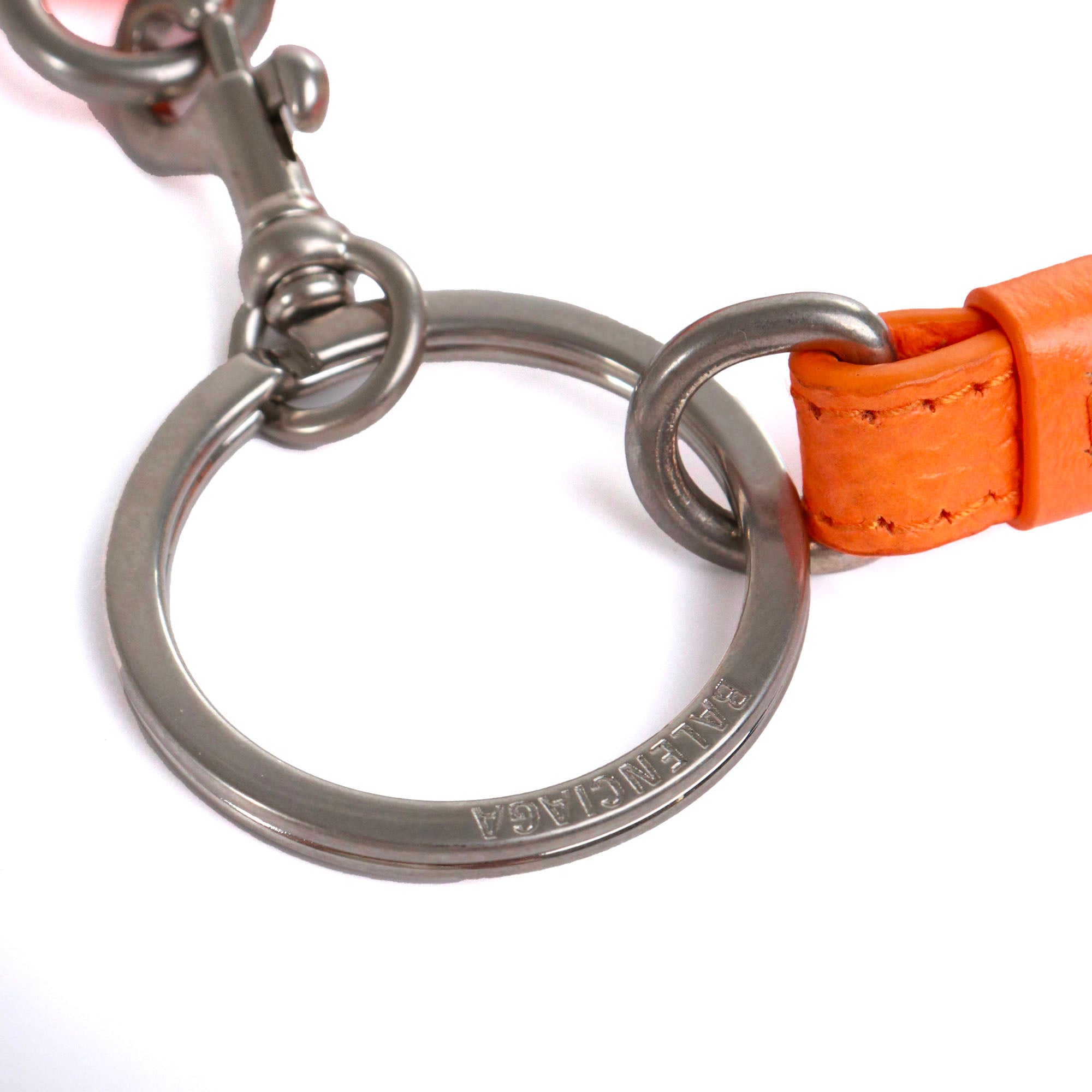 BALENCIAGA - Balenciaga coin purse in orange grained leather