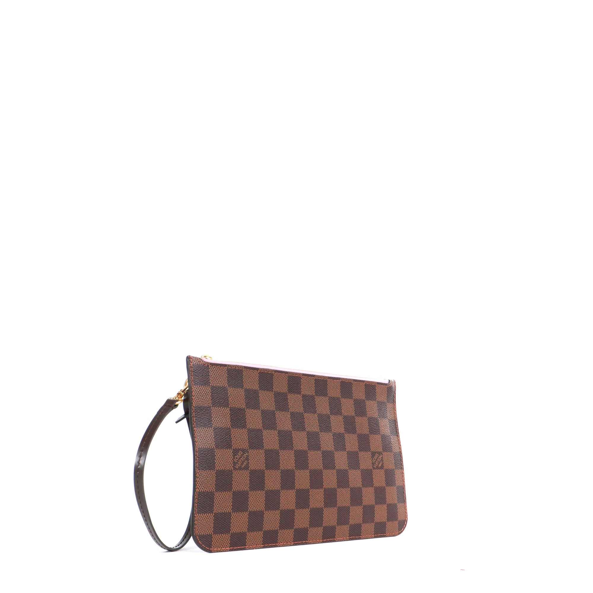 LOUIS VUITTON - Pochette Neverfull Louis Vuitton en toile enduite damier ébène