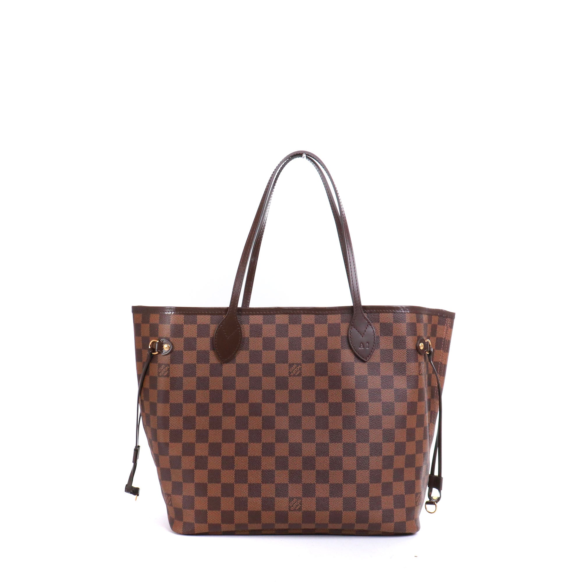 LOUIS VUITTON - Sac cabas Neverfull MM Louis Vuitton en toile enduite damier ébène