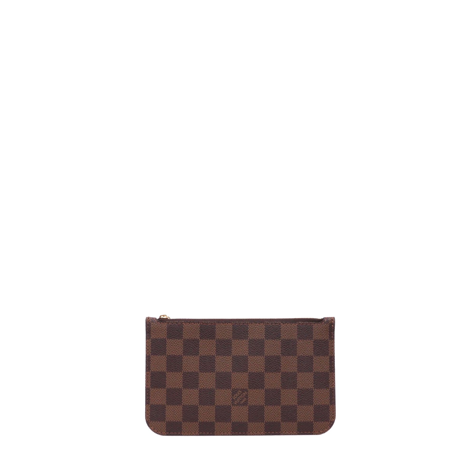 LOUIS VUITTON - Pochette Neverfull Louis Vuitton en toile damier ébène