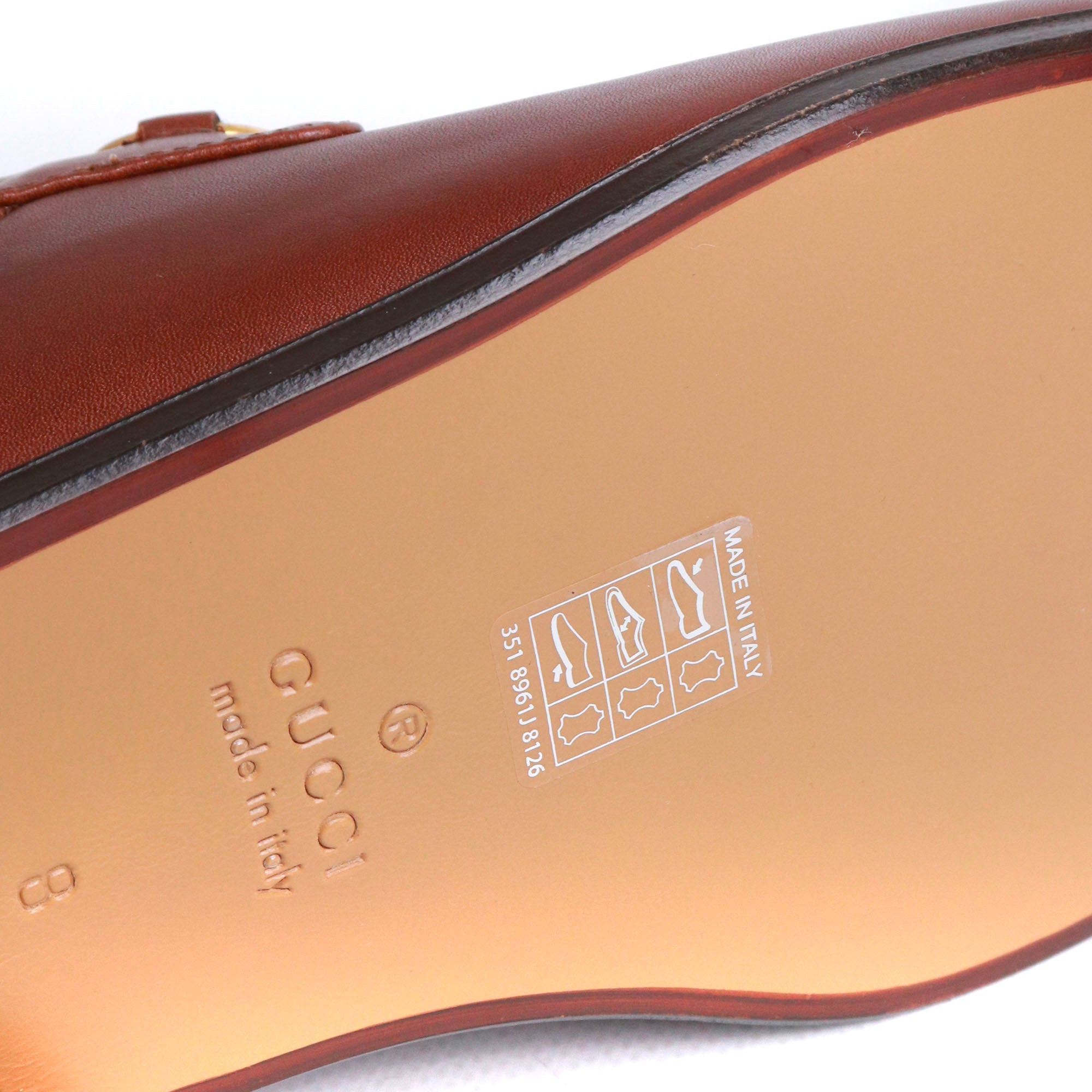 GUCCI - Mules Mors Gucci en cuir lisse marron (T42)