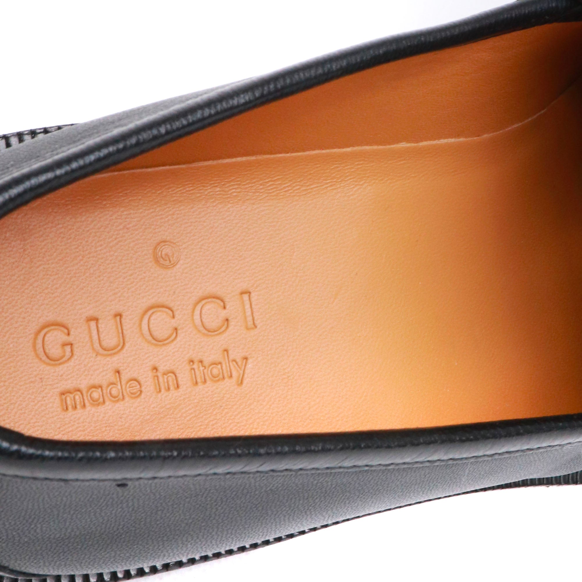 GUCCI - Mocassins Mors Gucci en cuir lisse noir (T42)
