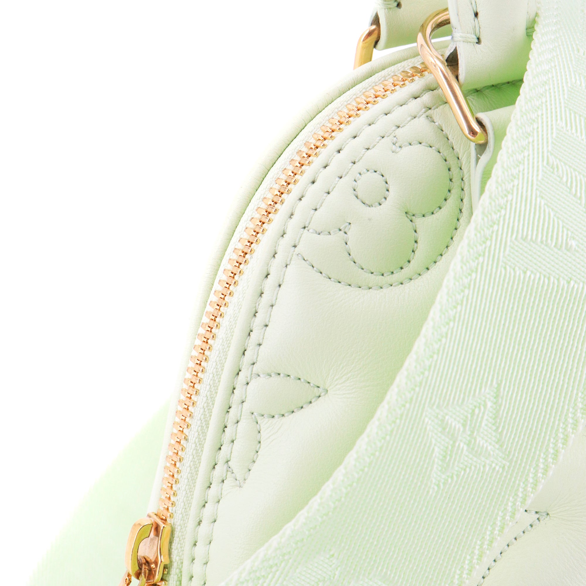 LOUIS VUITTON - Sac à bandoulière Alma BB Bubblegram Louis Vuitton en cuir vert d'eau