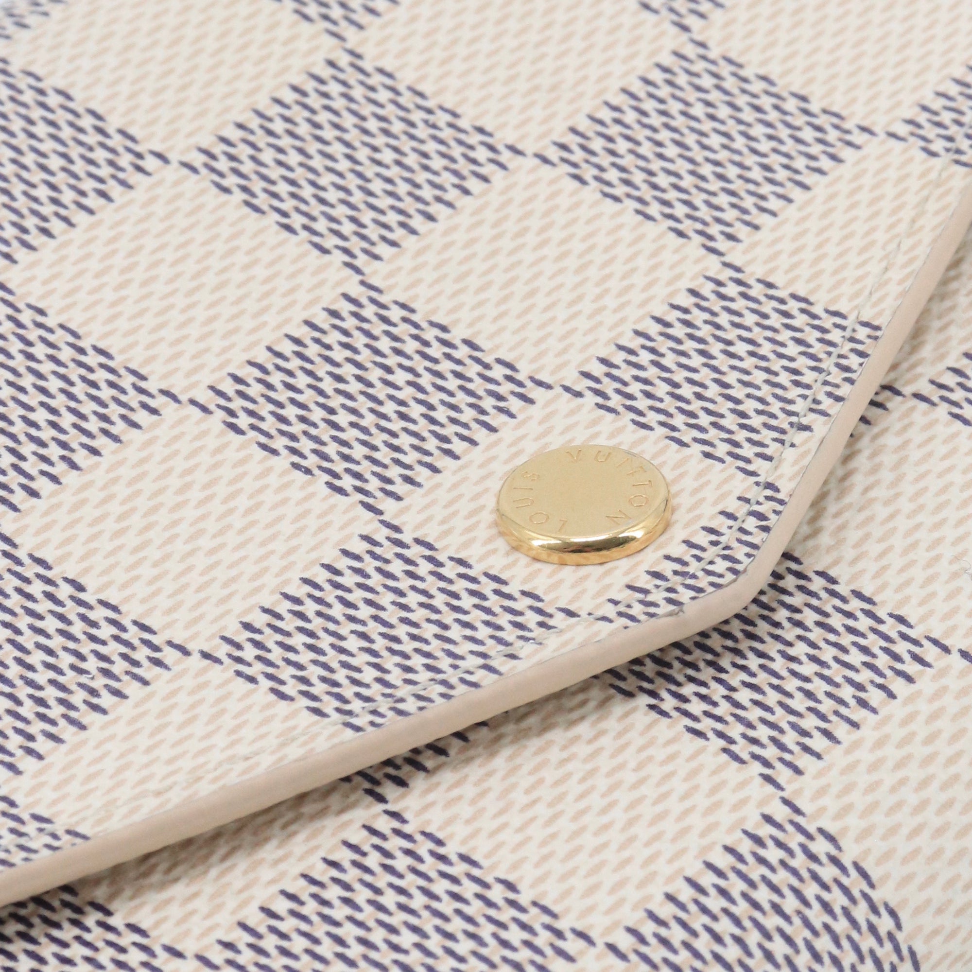 LOUIS VUITTON - Portefeuille Sarah Louis Vuitton en toile damier azur