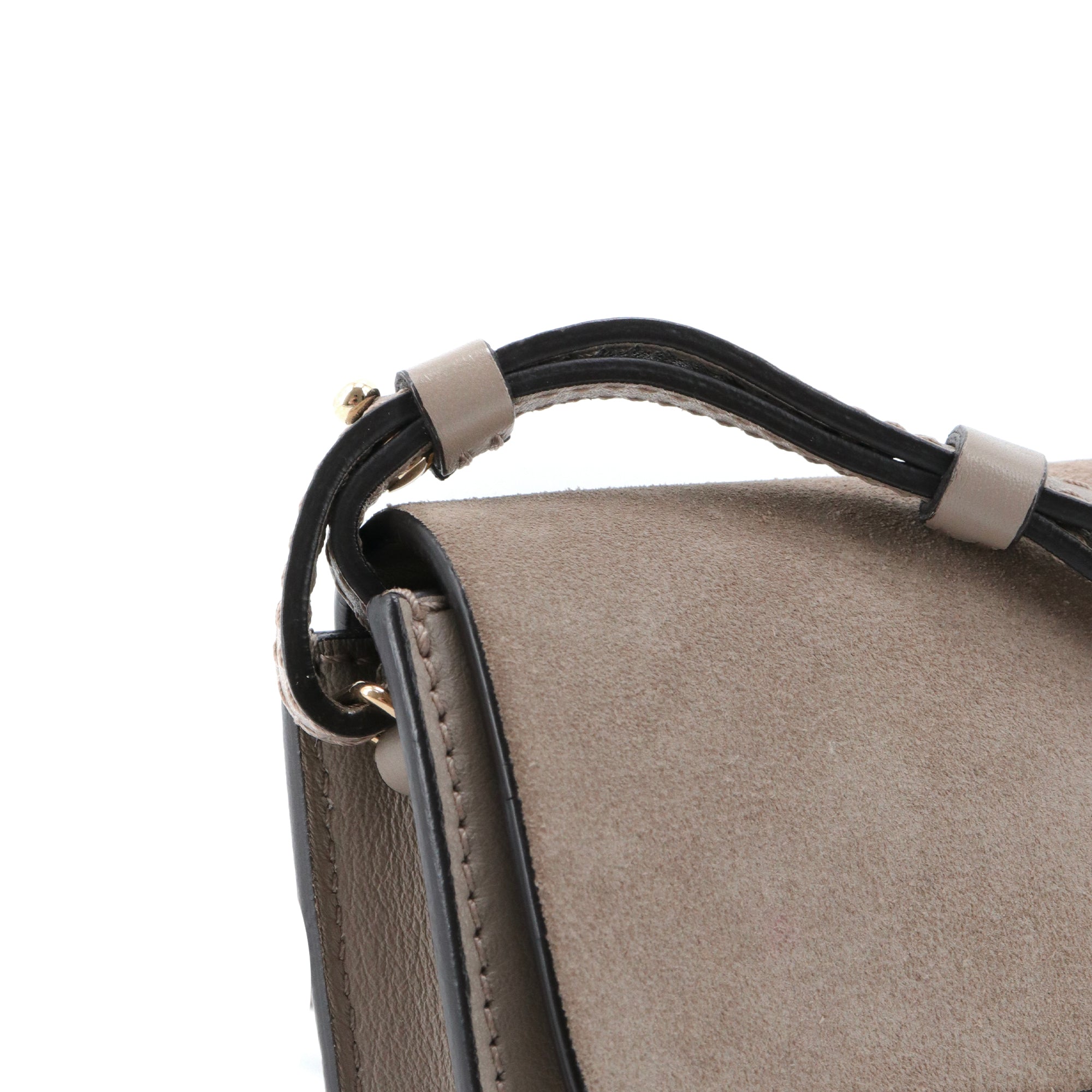 CHLOÉ - Sac à bandoulière Faye mini Chloé en cuir et daim beige
