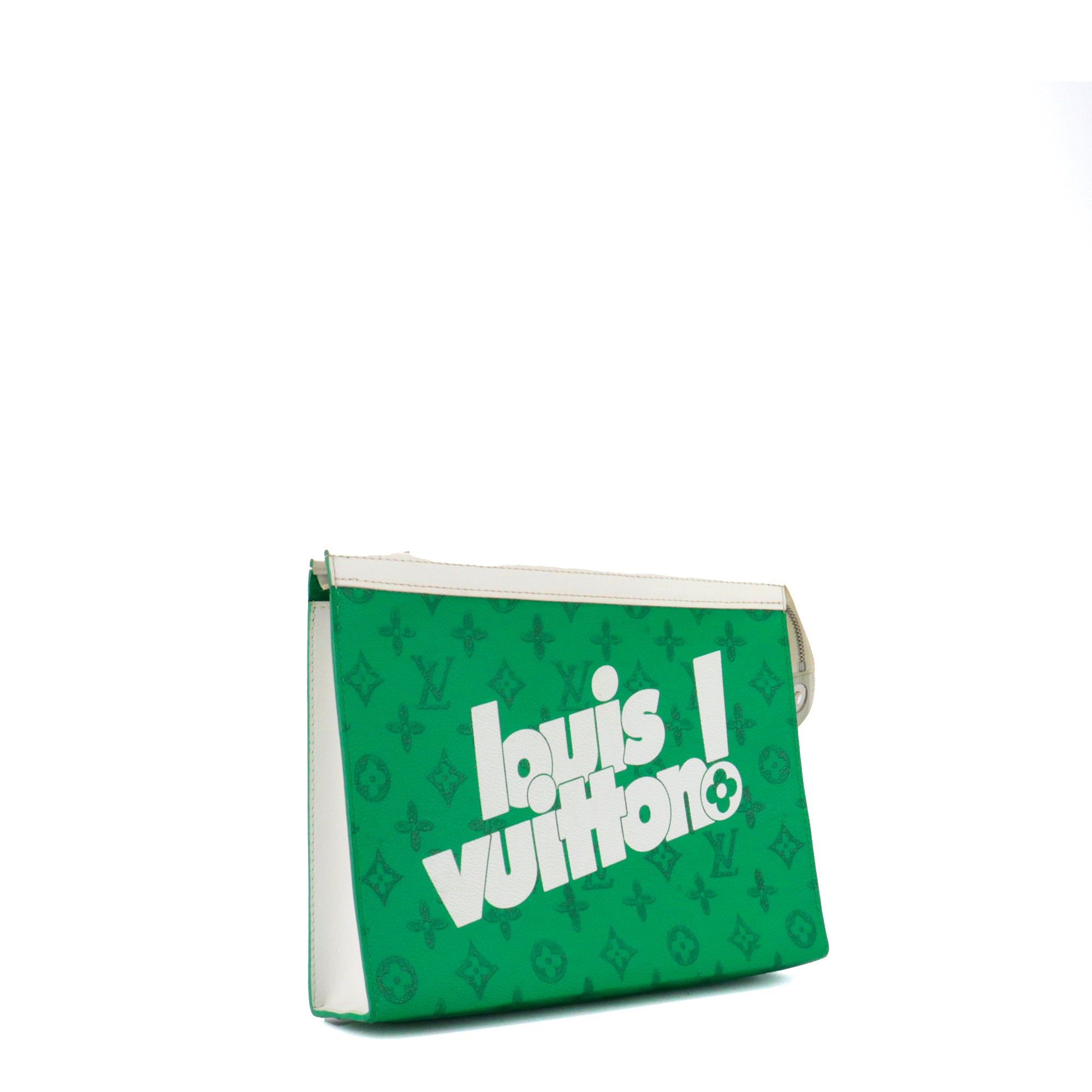 LOUIS VUITTON - Pochette Voyage MM Everyday Louis Vuitton en toile monogrammée verte