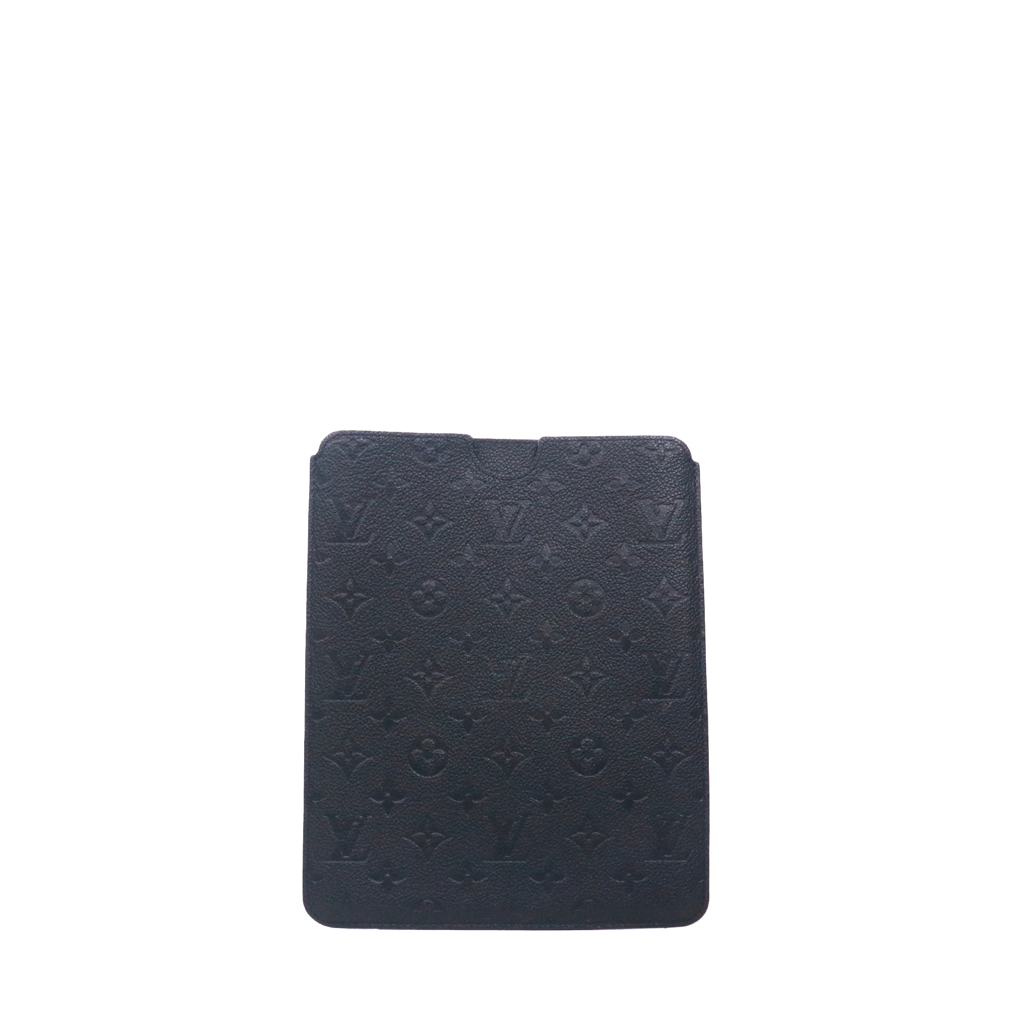 LOUIS VUITTON - Pochette iPad Louis Vuitton en cuir empreinte noir
