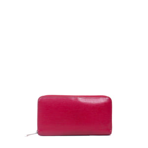 LOUIS VUITTON - Portefeuille Zippy Louis Vuitton en cuir épi fuchsia
