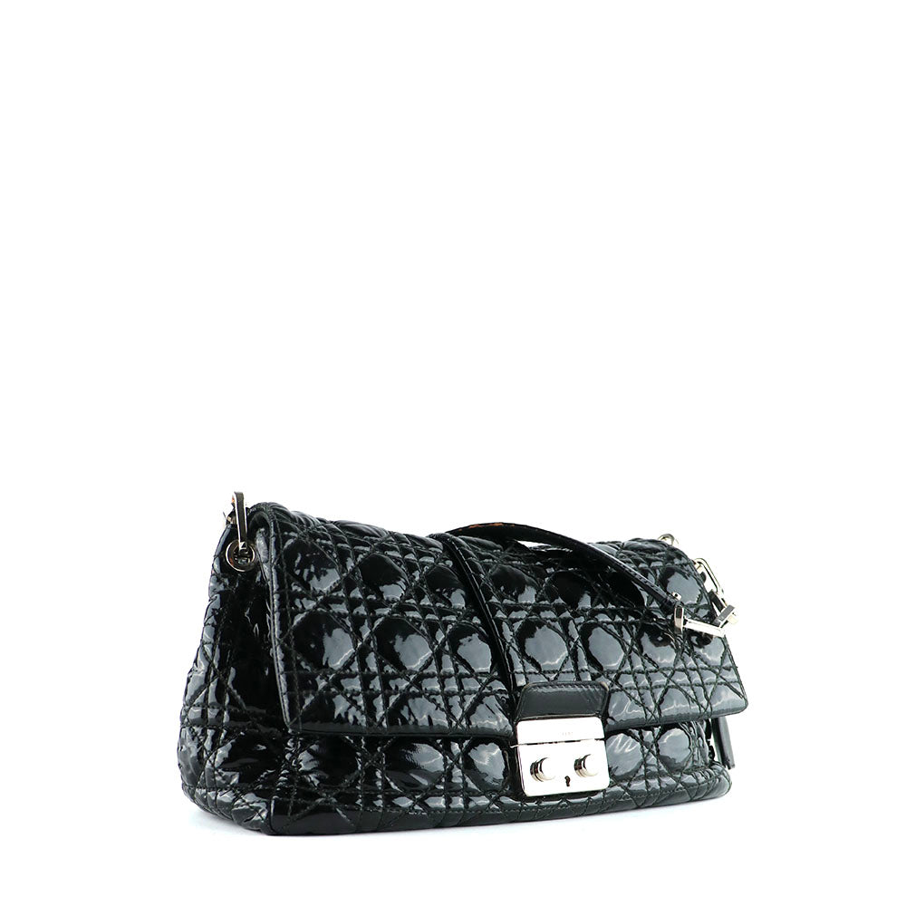 DIOR - Sac à main Miss Dior vintage en cuir verni noir