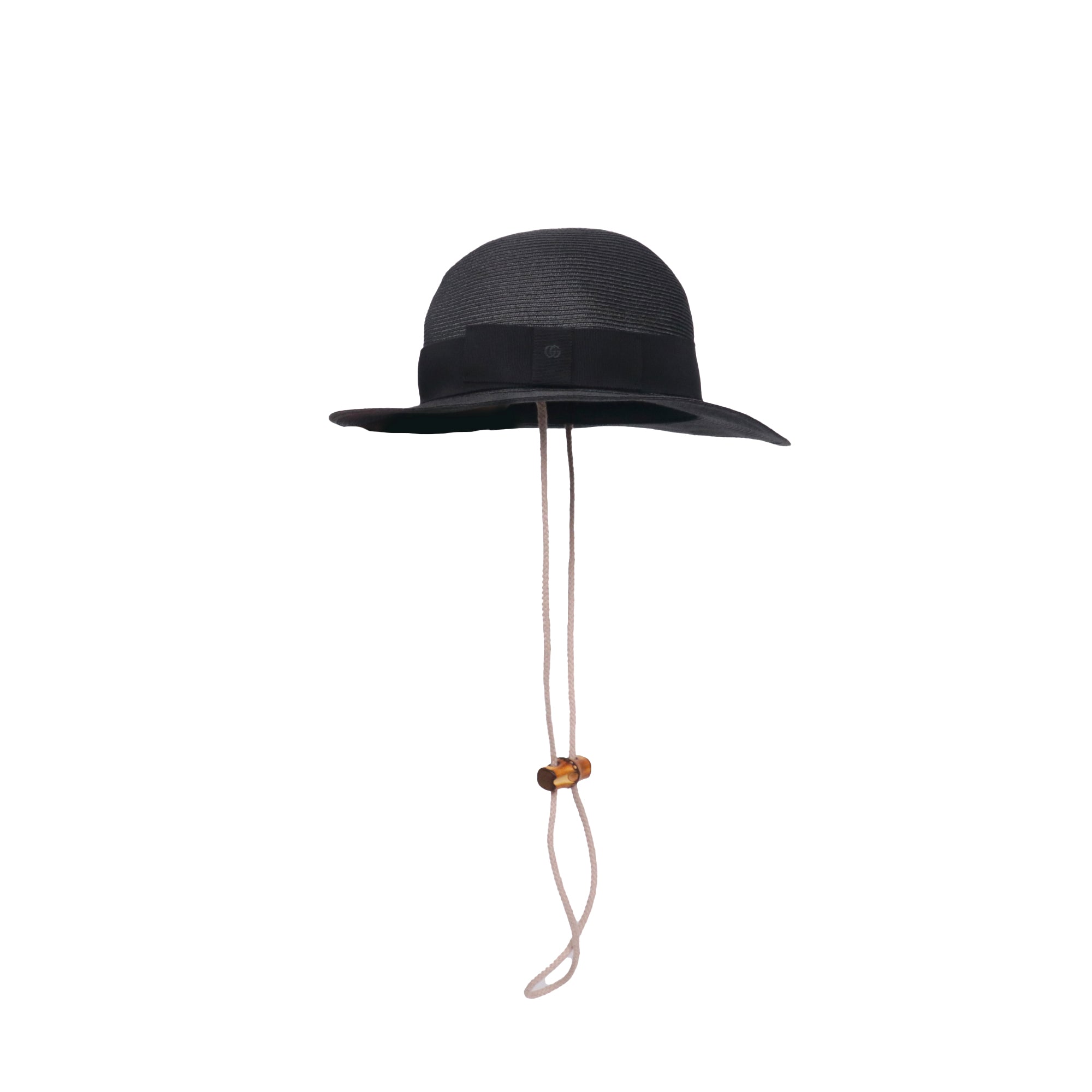 GUCCI - Chapeau Canotier Gucci en paille noir (L)