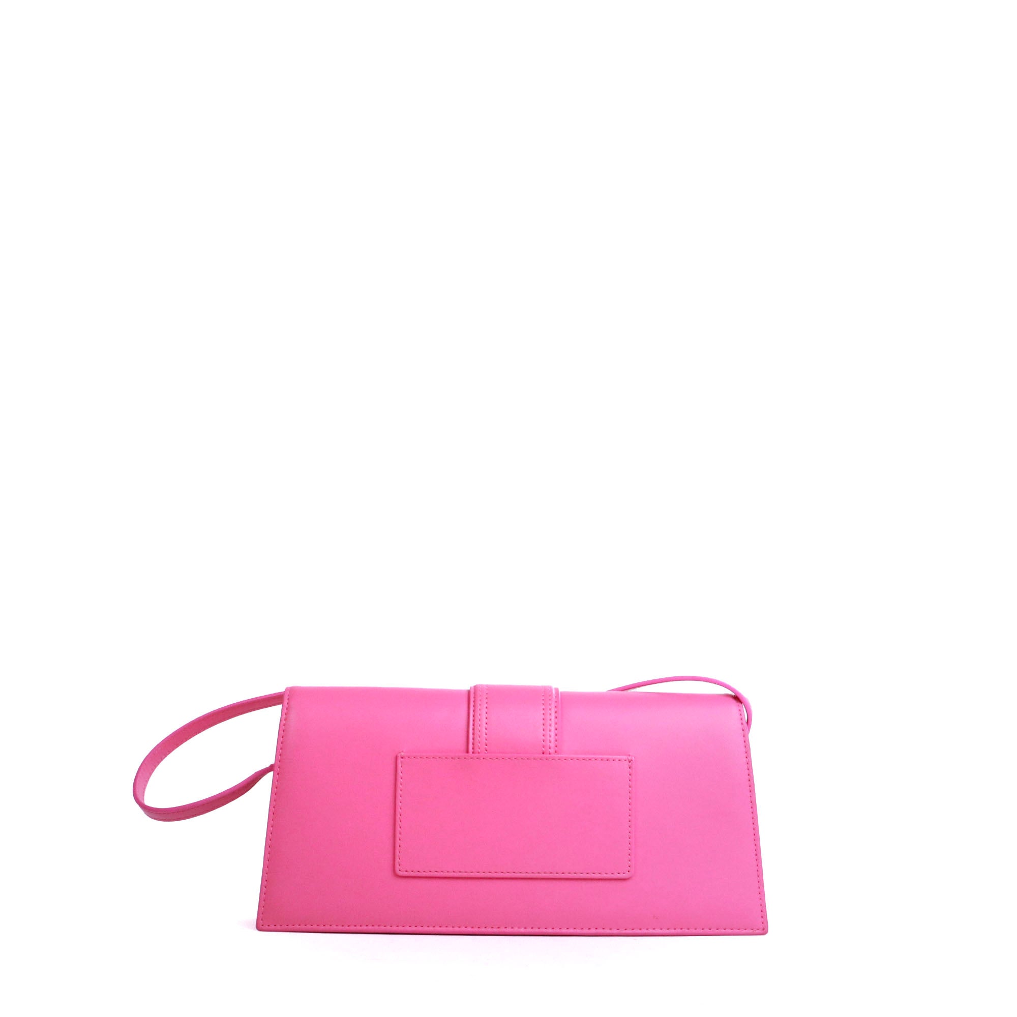 JACQUEMUS - Bambino long shoulder bag in black smooth leather