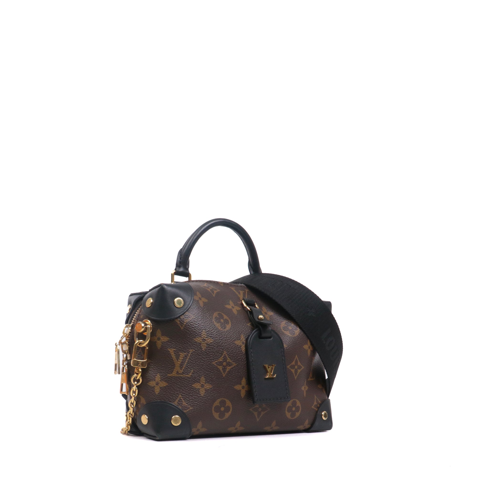 LOUIS VUITTON - Sac à bandoulière Petite Malle Souple Louis Vuitton en toile monogrammée