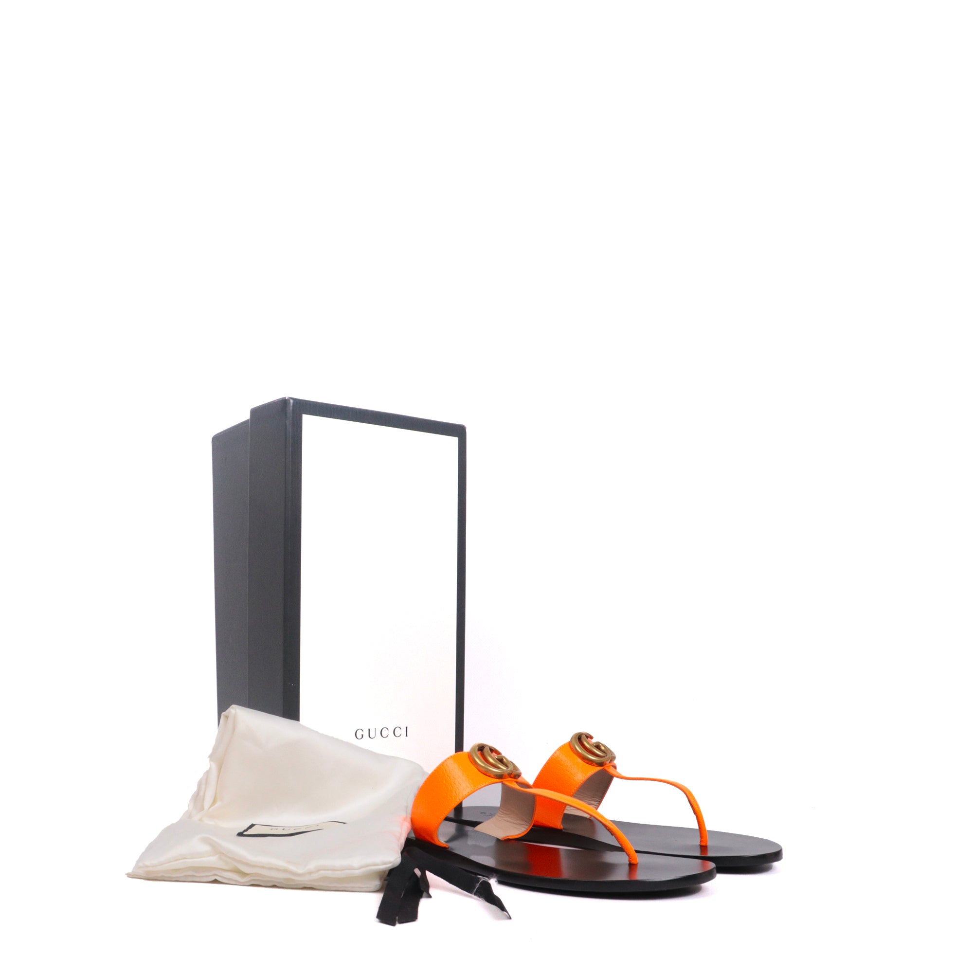 GUCCI - Marmont Gucci sandals in old pink smooth leather (T37)
